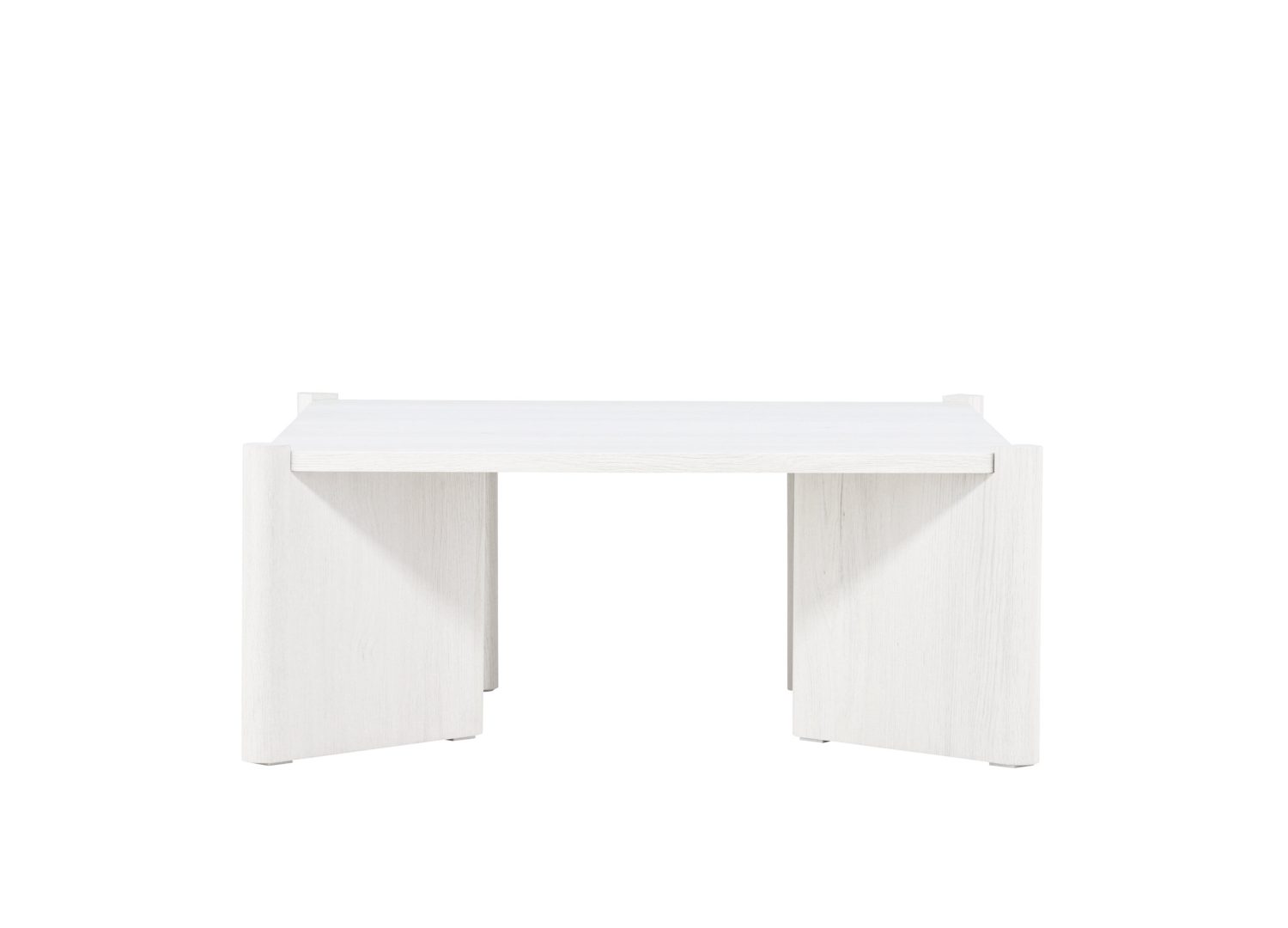 Table basse carrée Rogaland MDF blanchi 100 cm sur fond blanc