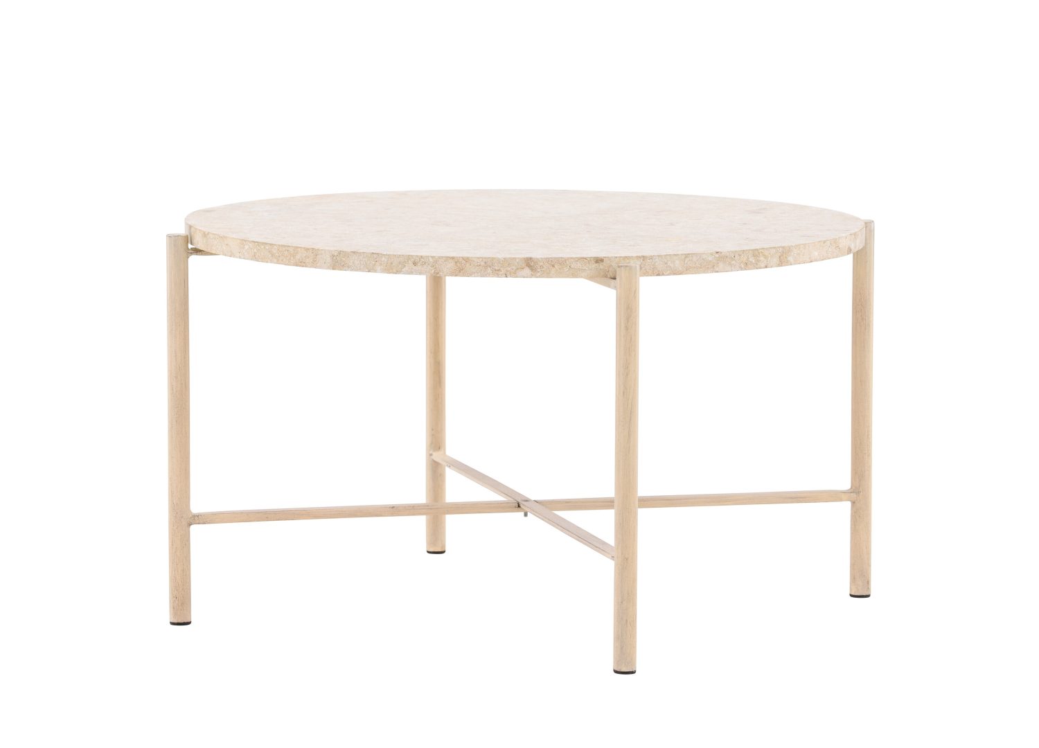 Vue produit de la table basse Sandhamn beige en pierre de Mactan