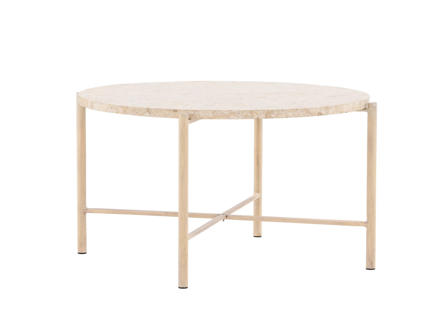 Vue produit de la table basse Sandhamn beige en pierre de Mactan