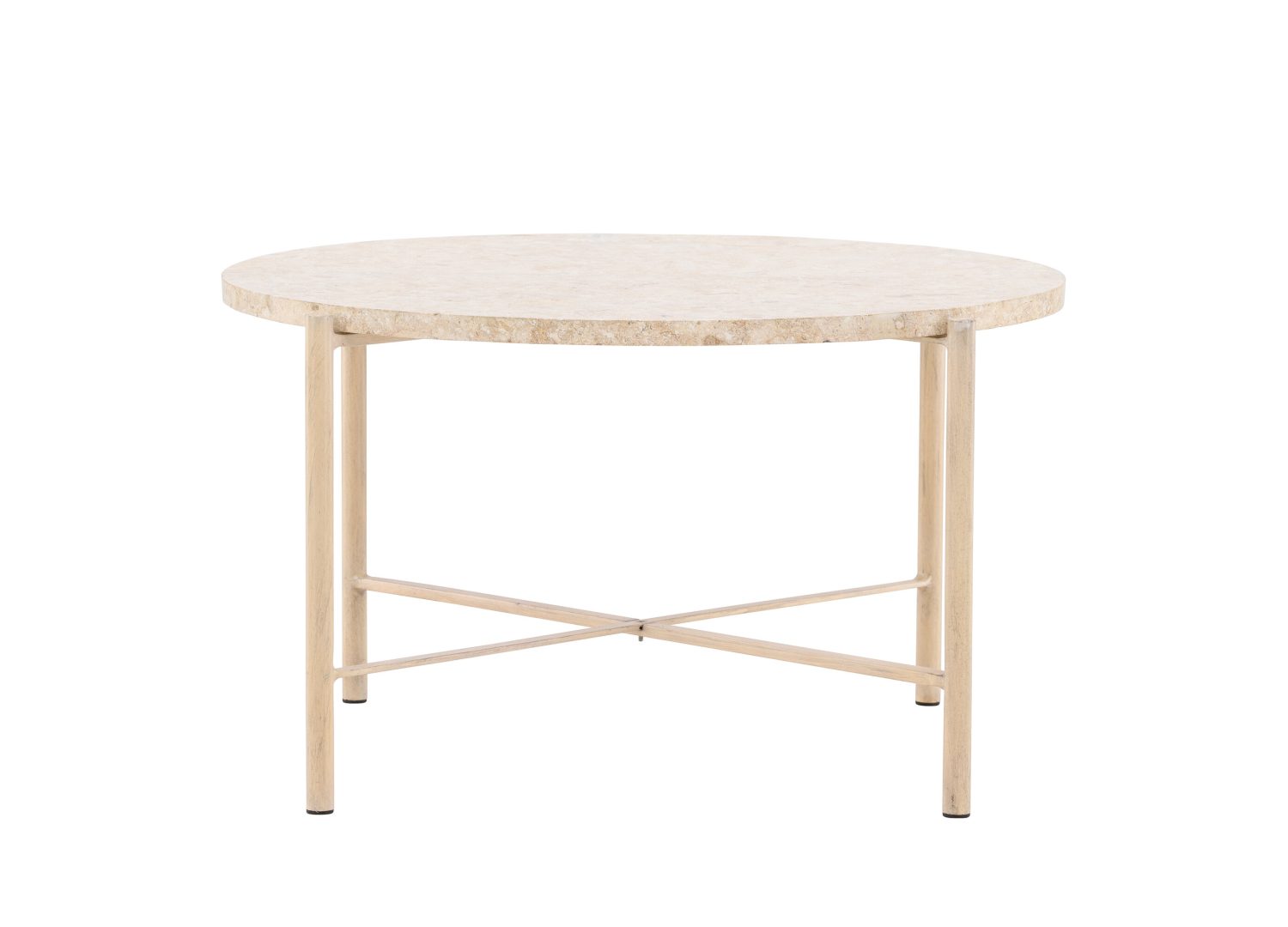 Vue produit de la table basse Sandhamn beige en pierre de Mactan