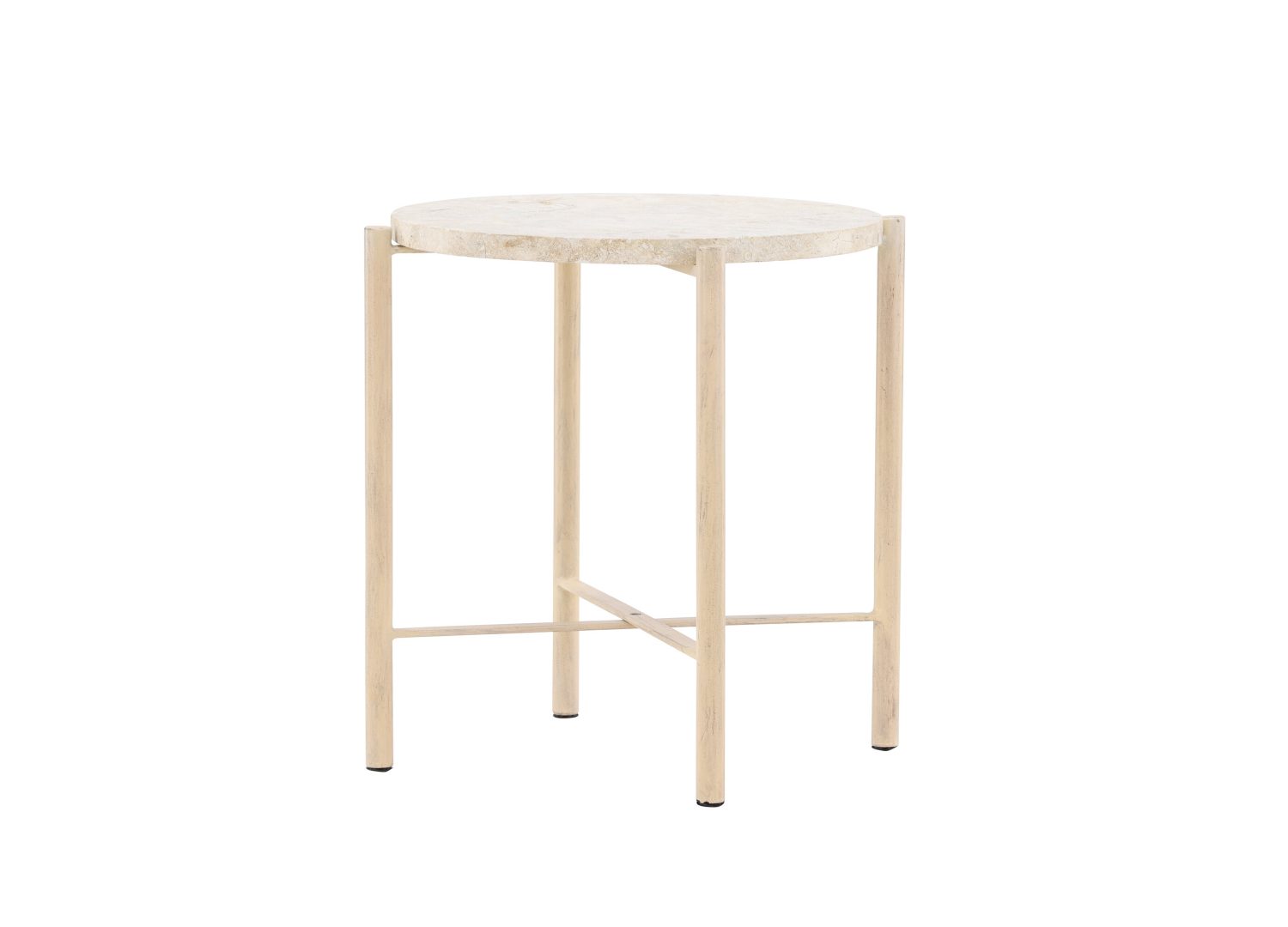 Vue produit de la table basse Sandhamn beige en pierre de Mactan