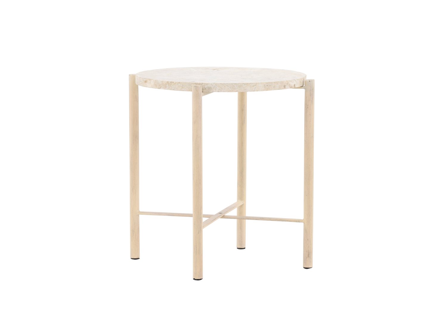 Vue produit de la table basse Sandhamn beige en pierre de Mactan