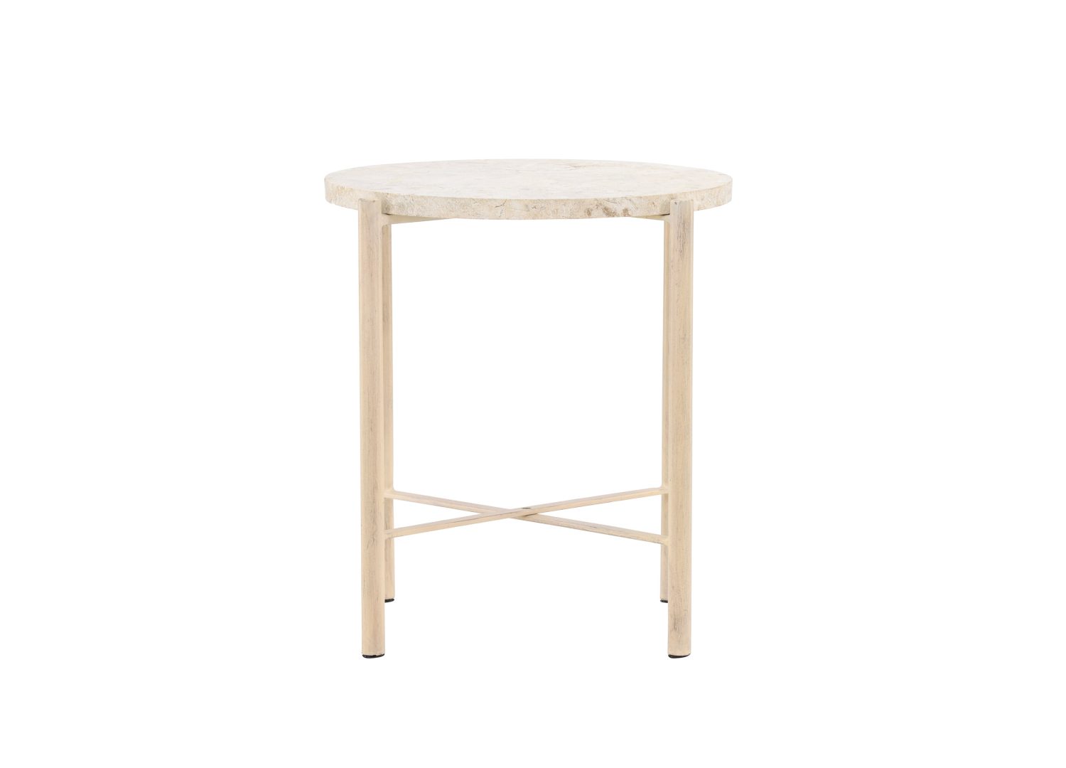 Vue produit de la table basse Sandhamn beige en pierre de Mactan