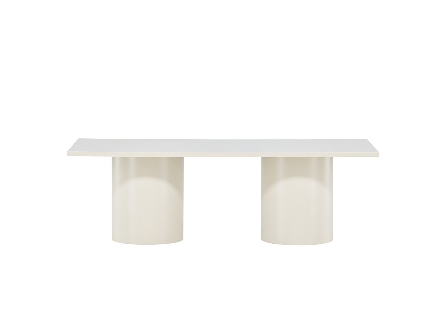 Table basse Sandvika MDF beige 120 cm sur fond blanc