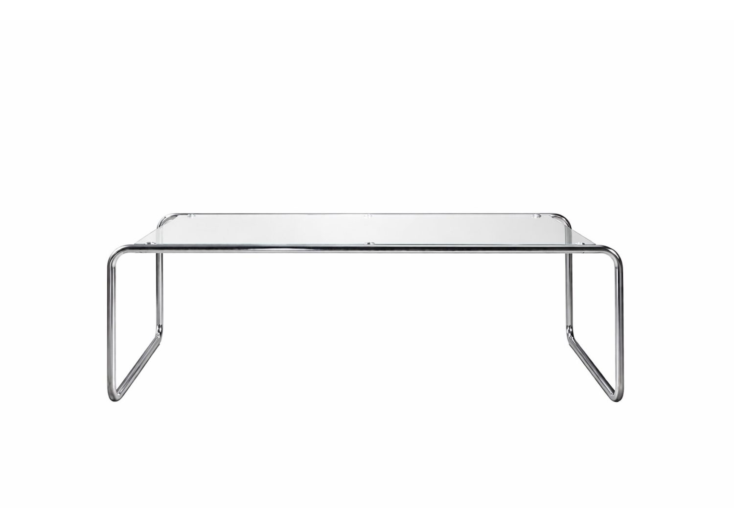 Vue produit de la table basse Saturnus transparent en verre