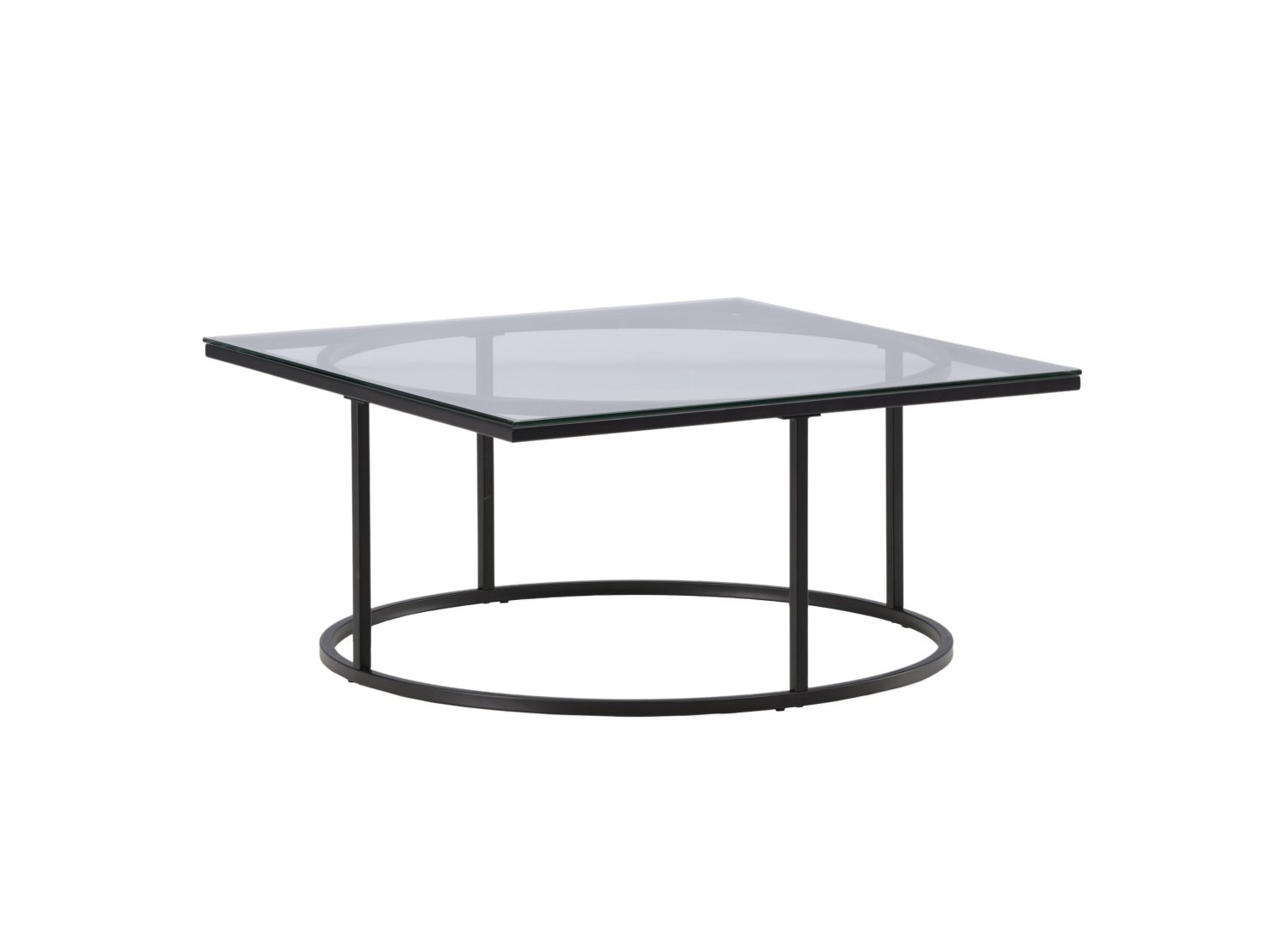 Vue produit de la table basse Skanör noir en verre