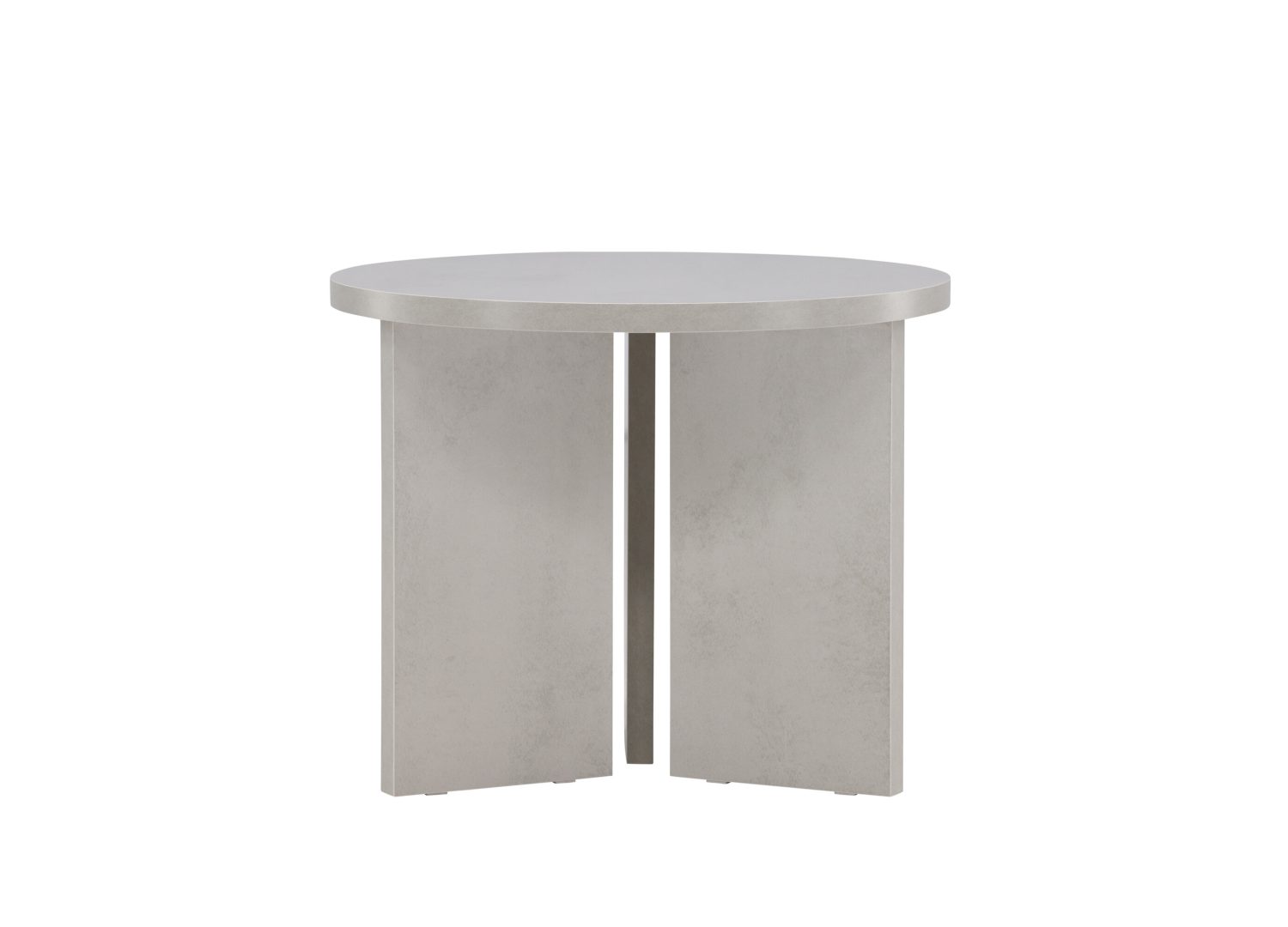Table basse ronde Söderhamn MDF gris 55 cm sur fond blanc
