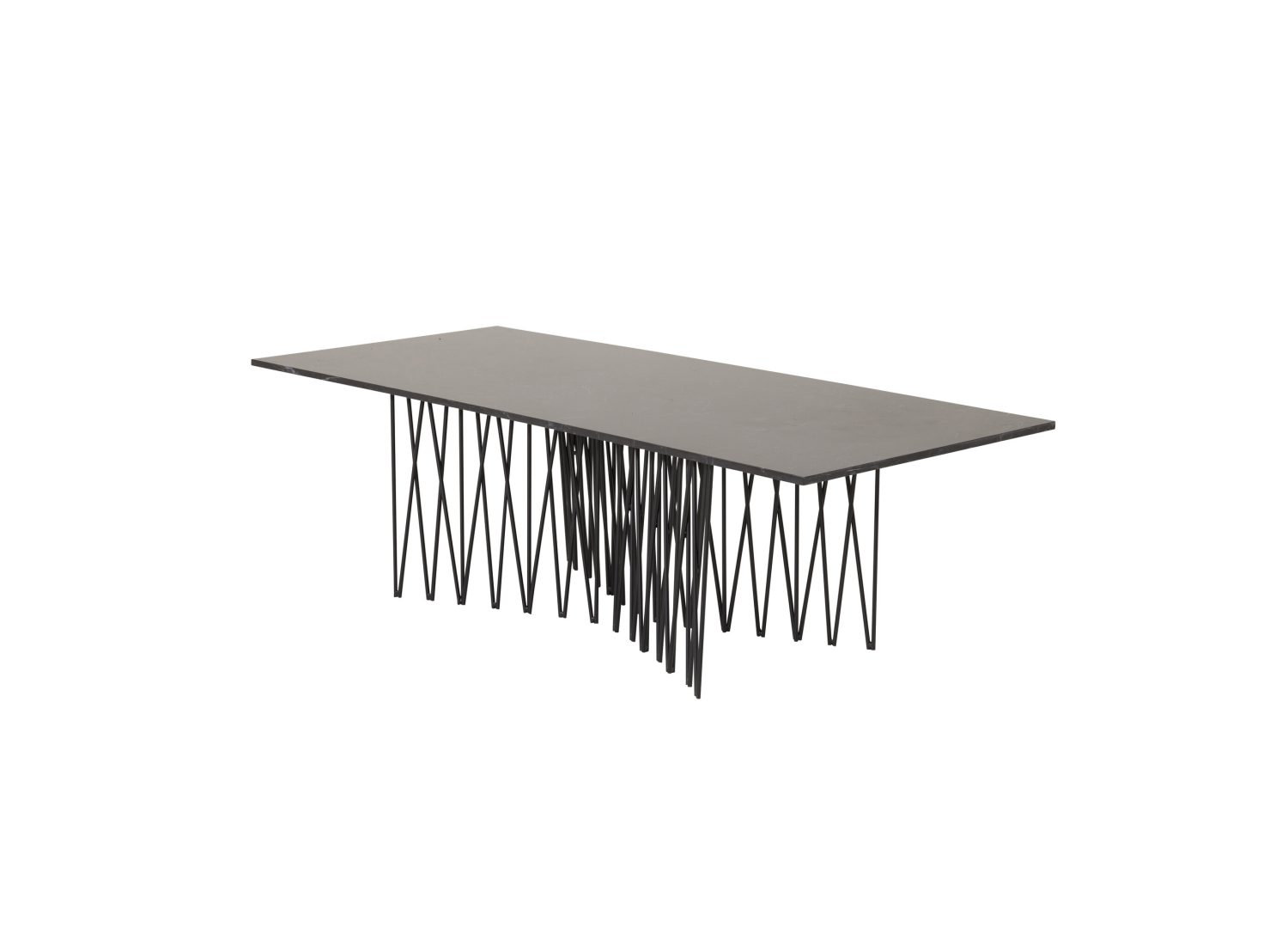 Vue produit de la table basse Stone noir en fibrociment