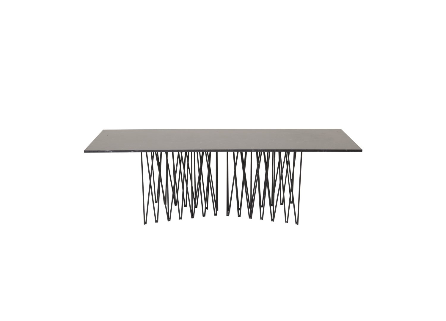 Table basse Stone fibrociment noir 140 cm sur fond blanc