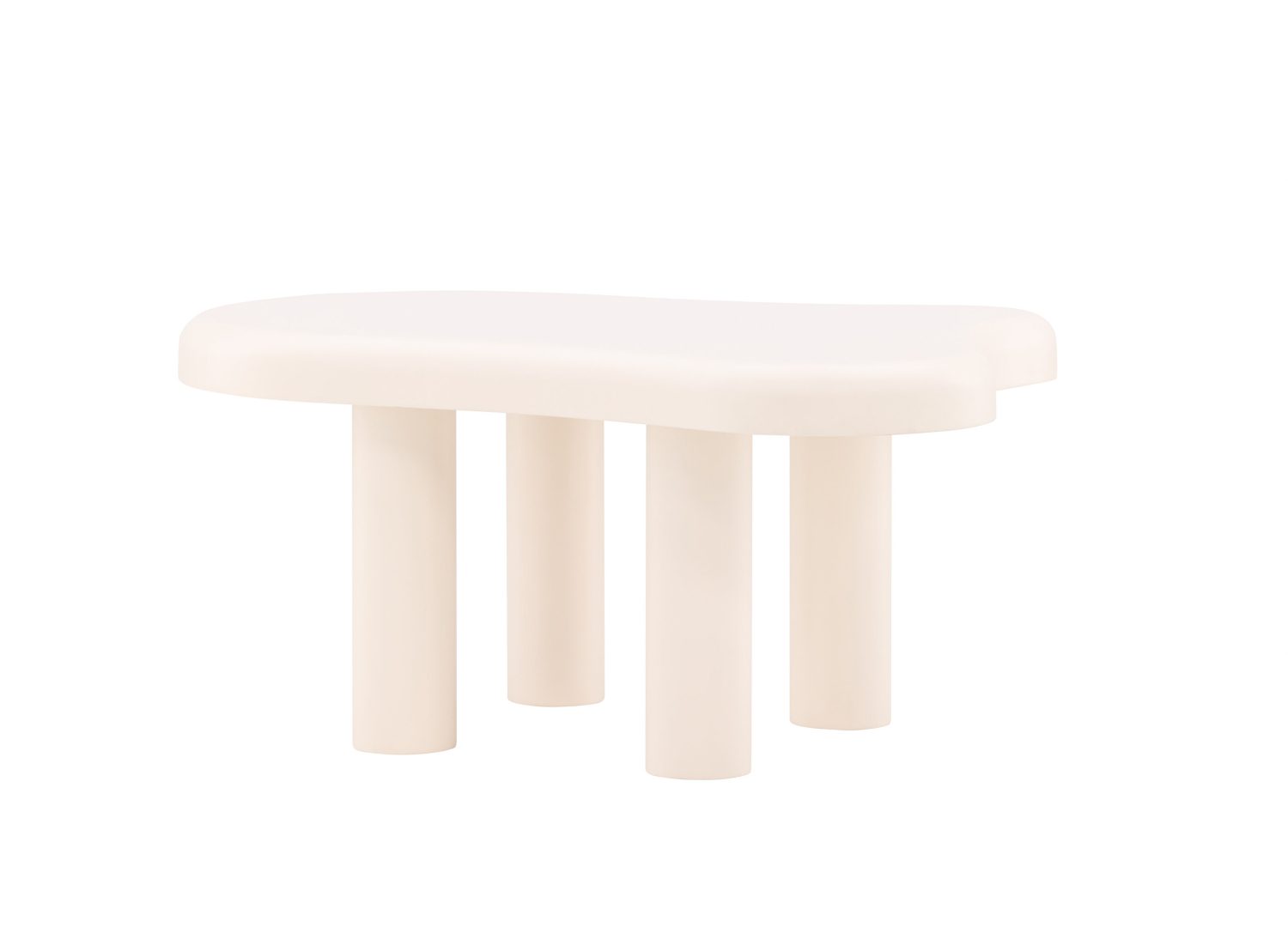 Vue produit de la table basse Strömstad blanc en MDF