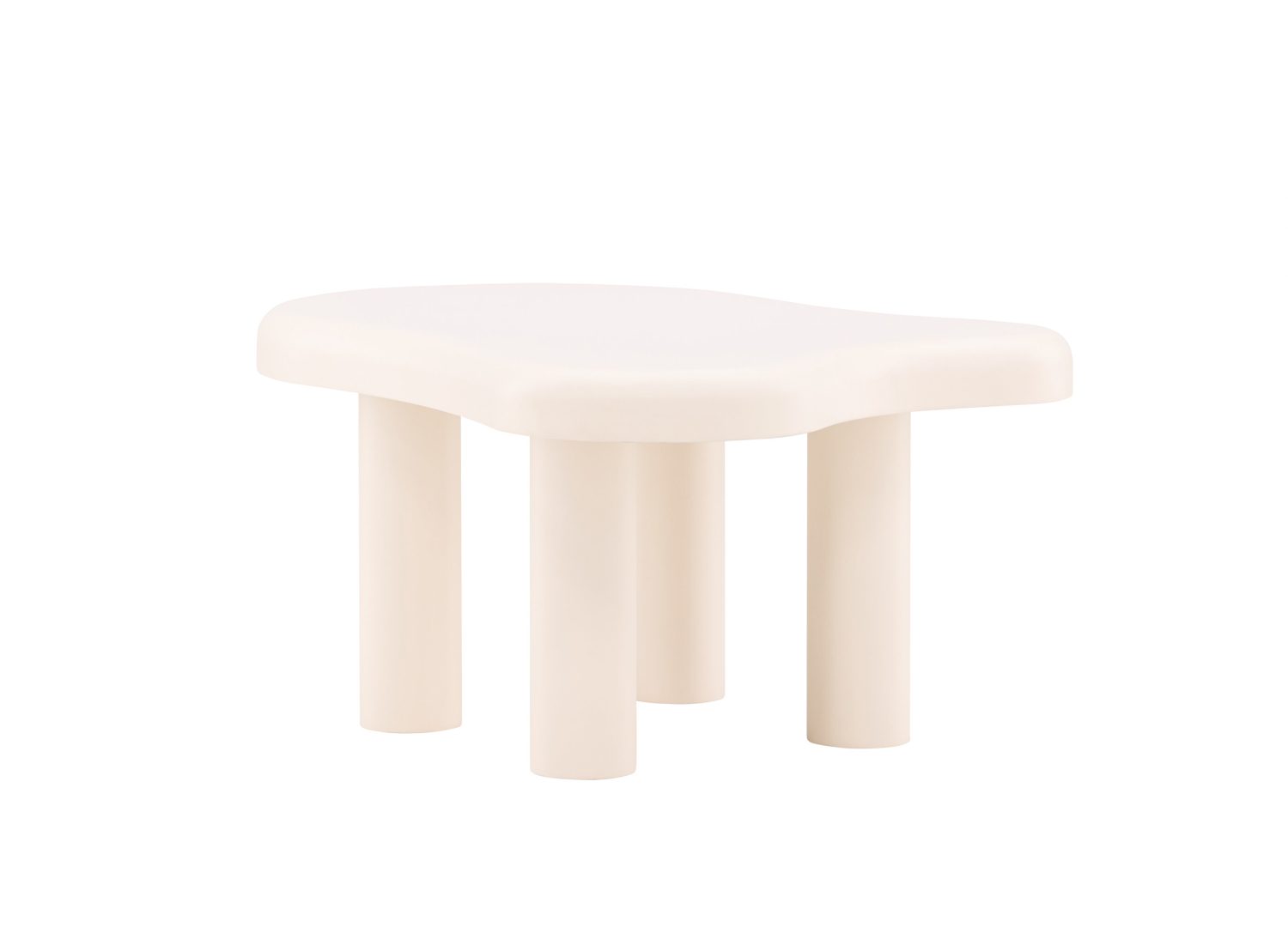 Vue produit de la table basse Strömstad blanc en MDF