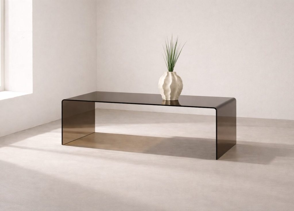 Table basse Telemark marron dans un salon contemporain
