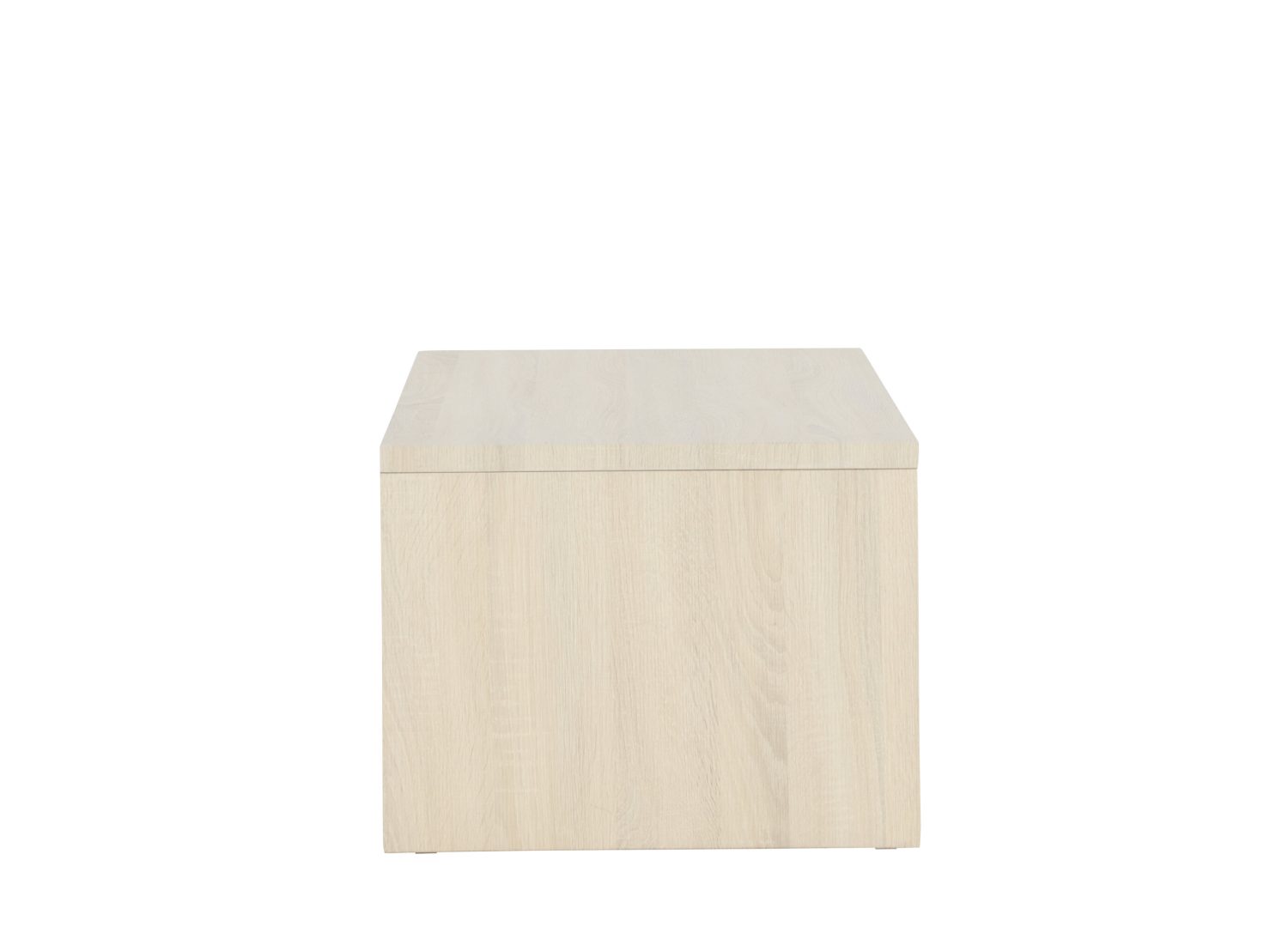 Vue produit de la table basse Telemarket blanchi en MDF