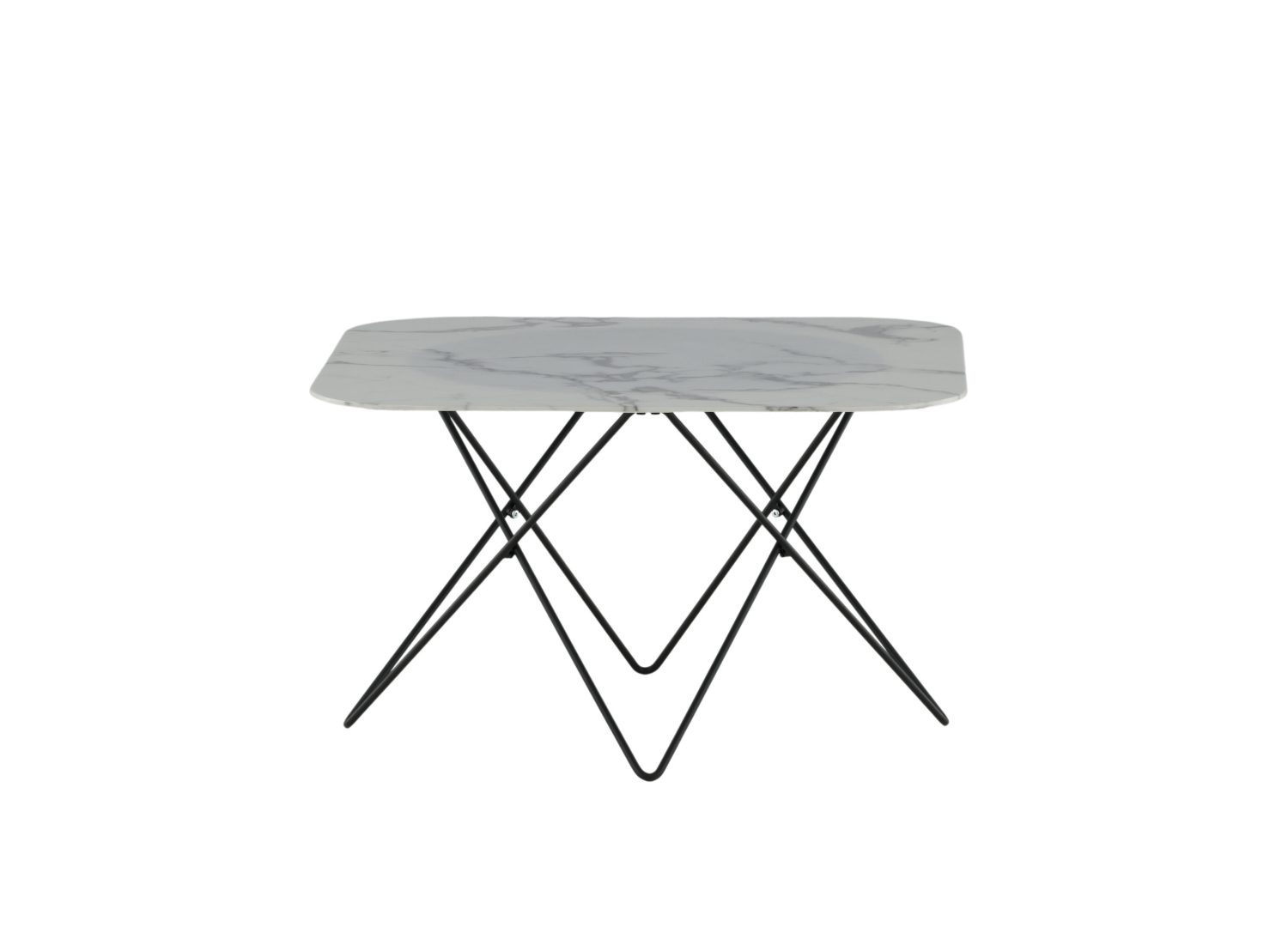 Vue produit de la table basse Tristar blanc en verre