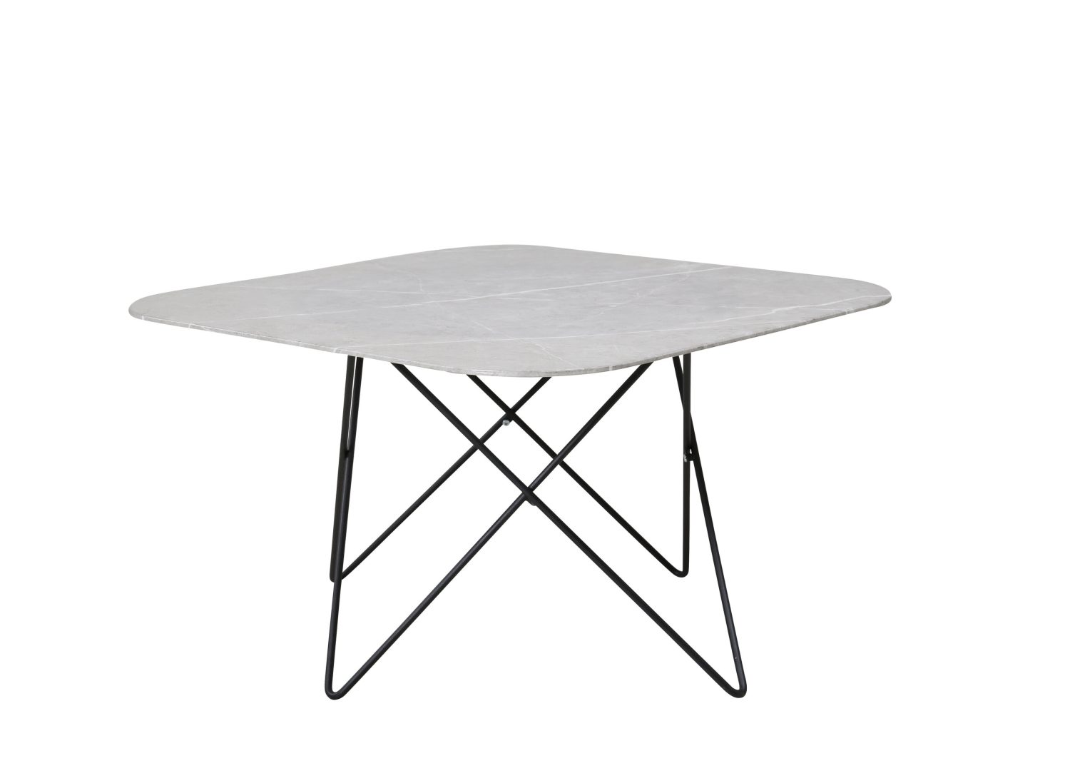 Vue produit de la table basse Tristar gris en verre