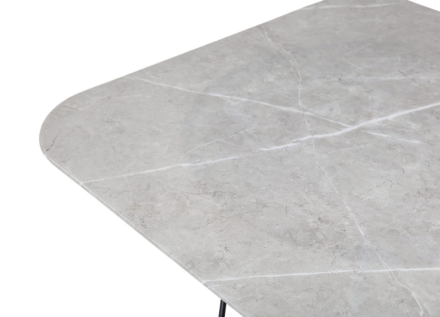 Vue produit de la table basse Tristar gris en verre