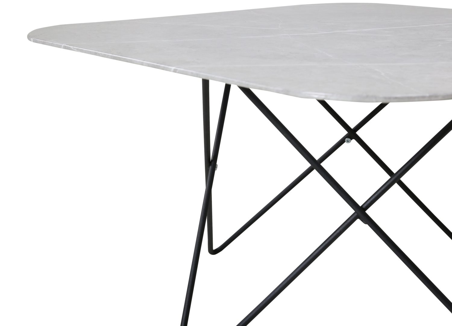 Vue produit de la table basse Tristar gris en verre