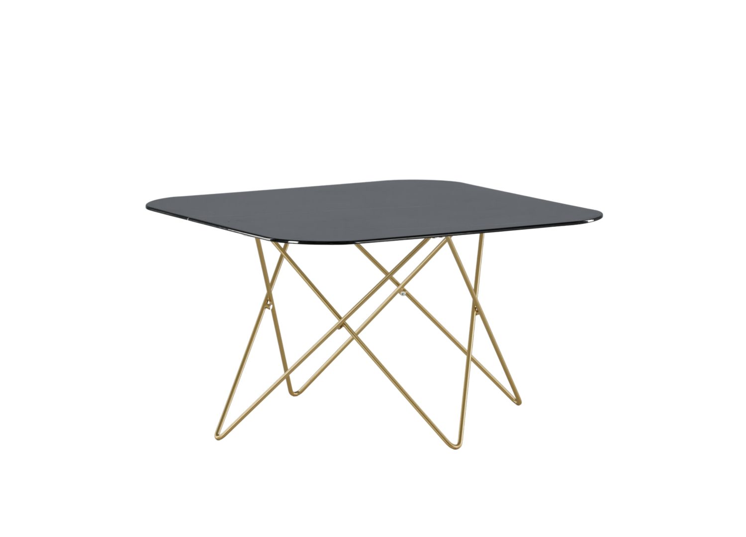 Vue produit de la table basse Tristar noir en verre