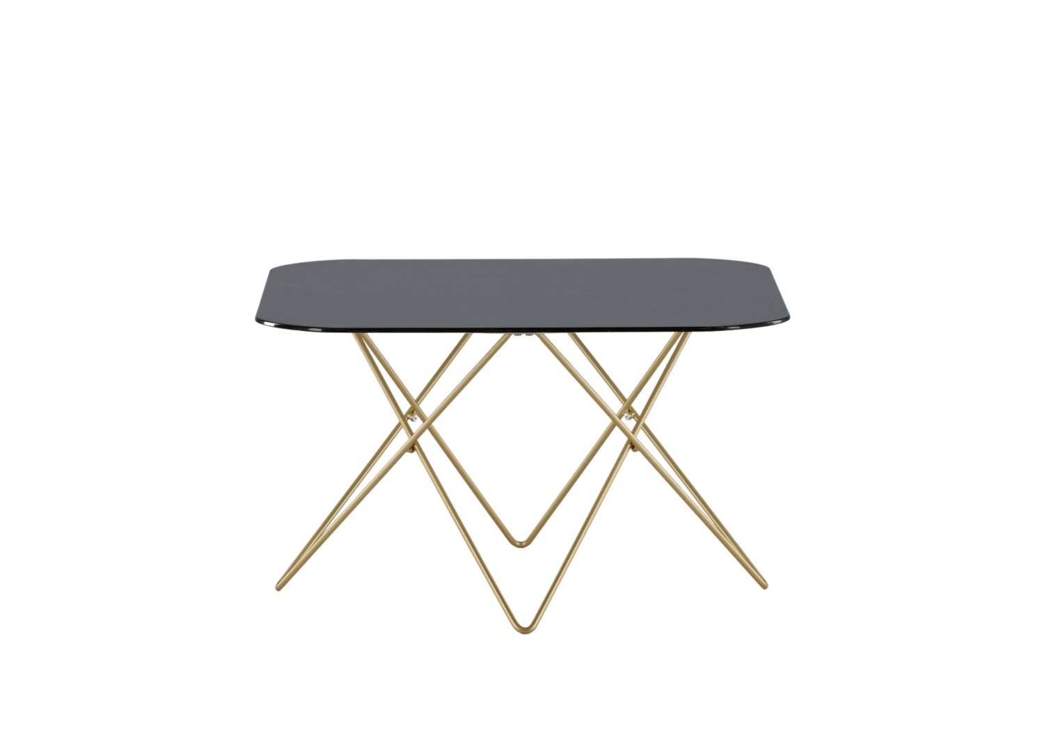 Vue produit de la table basse Tristar noir en verre