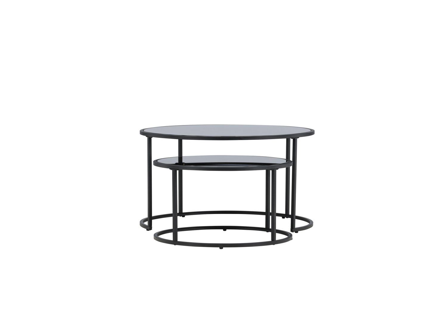 Vue produit de la table basse Twin noir en MDF