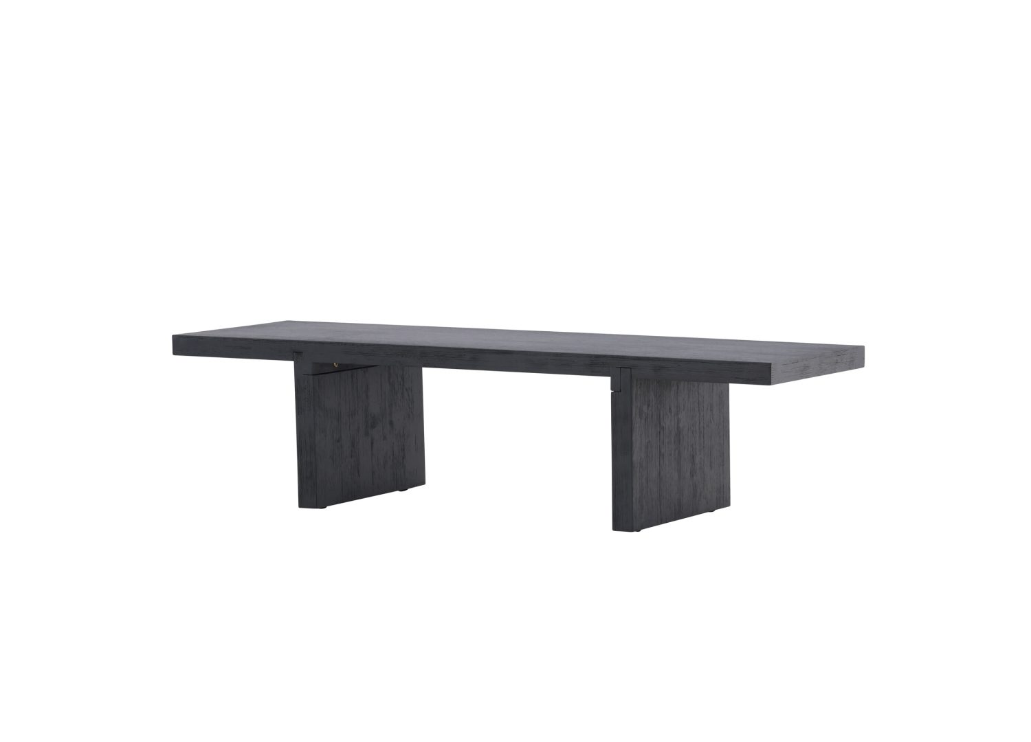 Vue produit de la table basse Yakunik noir en hévéa