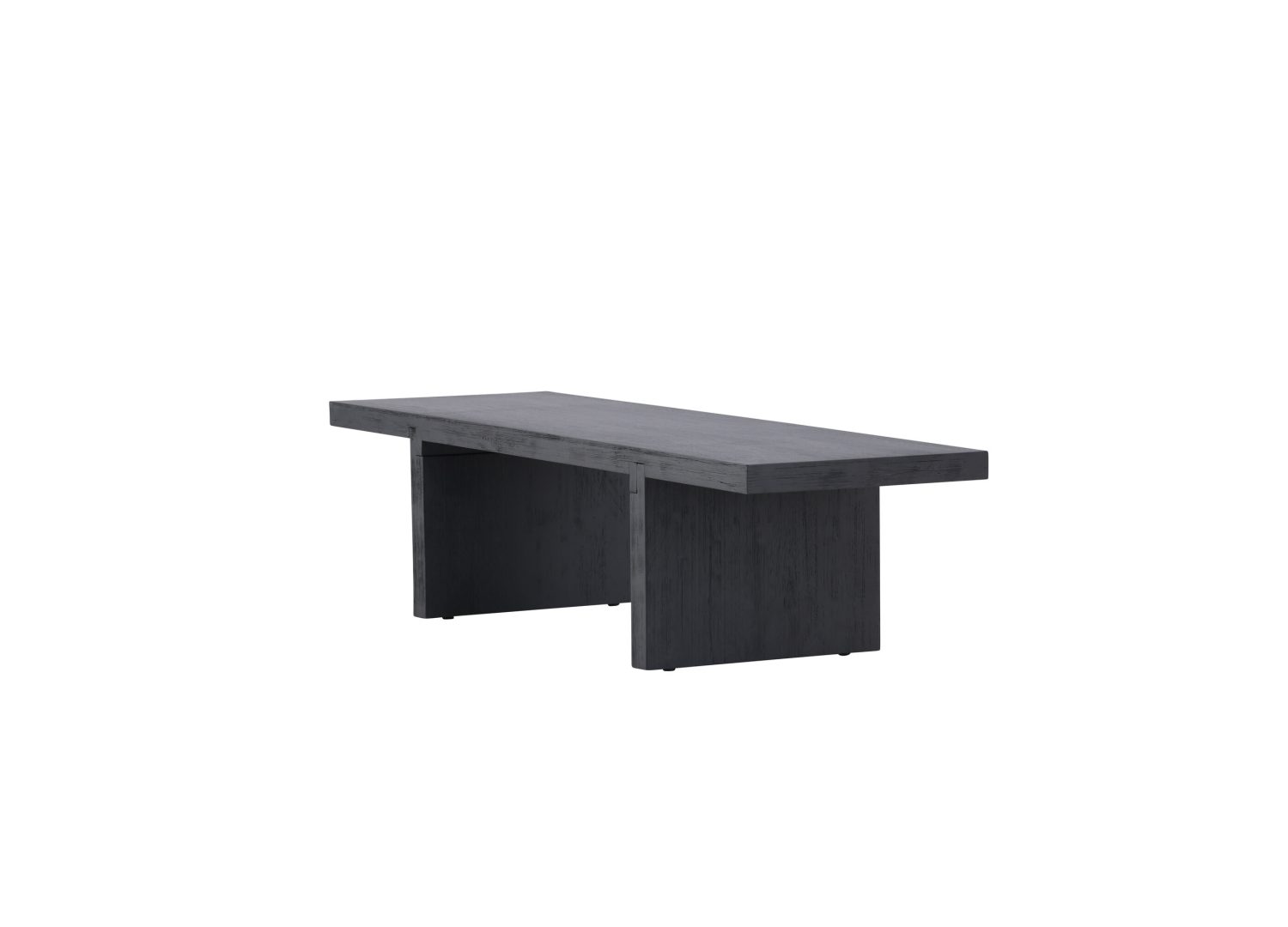 Vue produit de la table basse Yakunik noir en hévéa