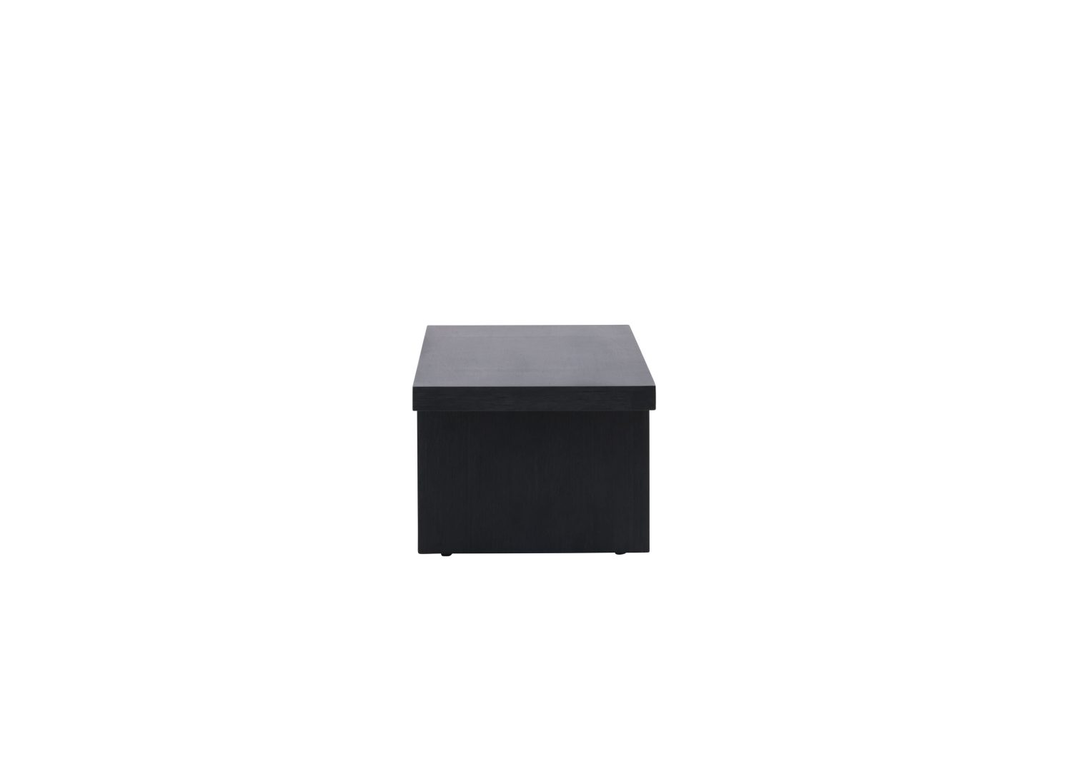 Vue produit de la table basse Yakunik noir en hévéa