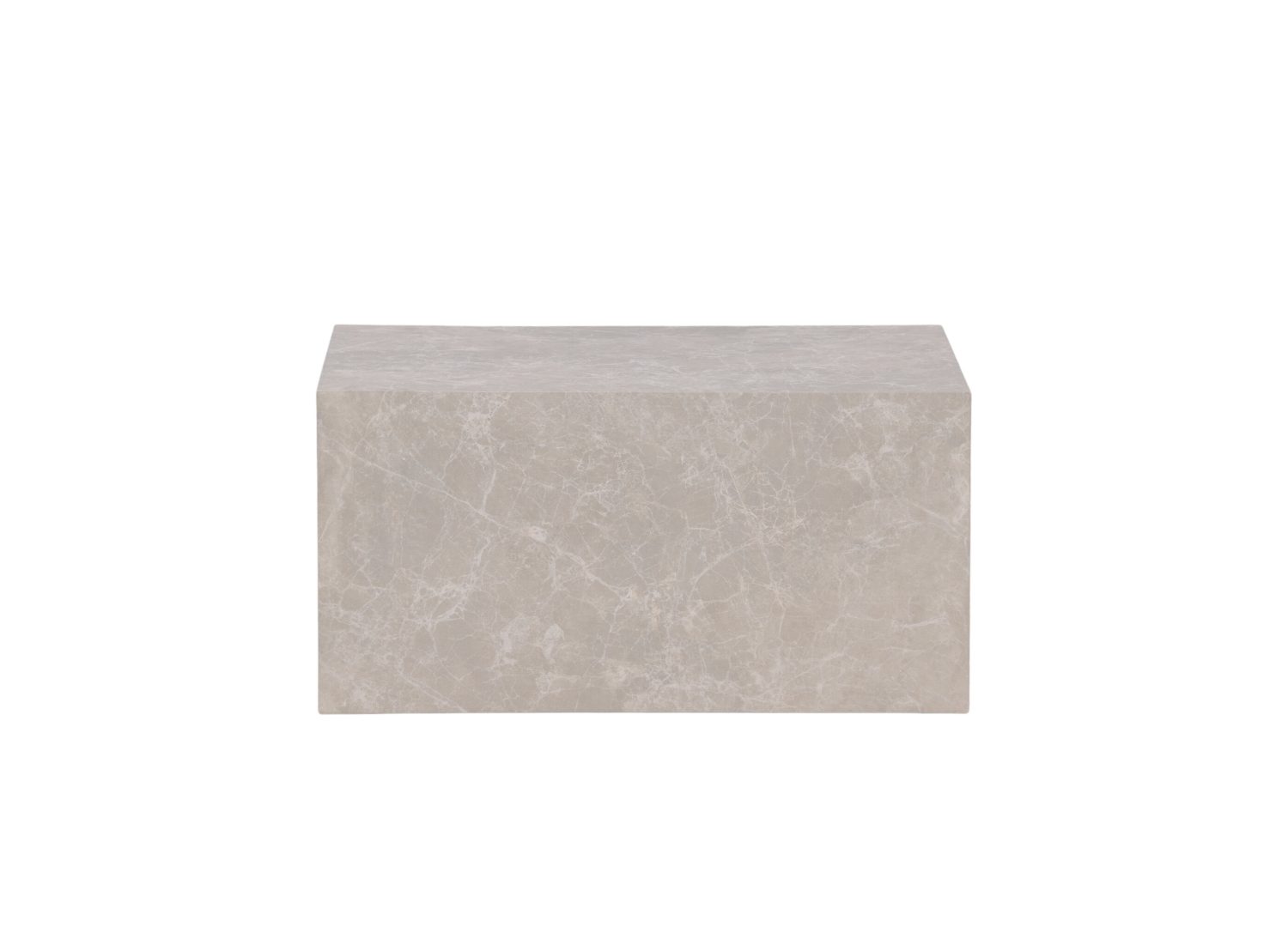 Vue produit de la table basse York beige en effet marbre