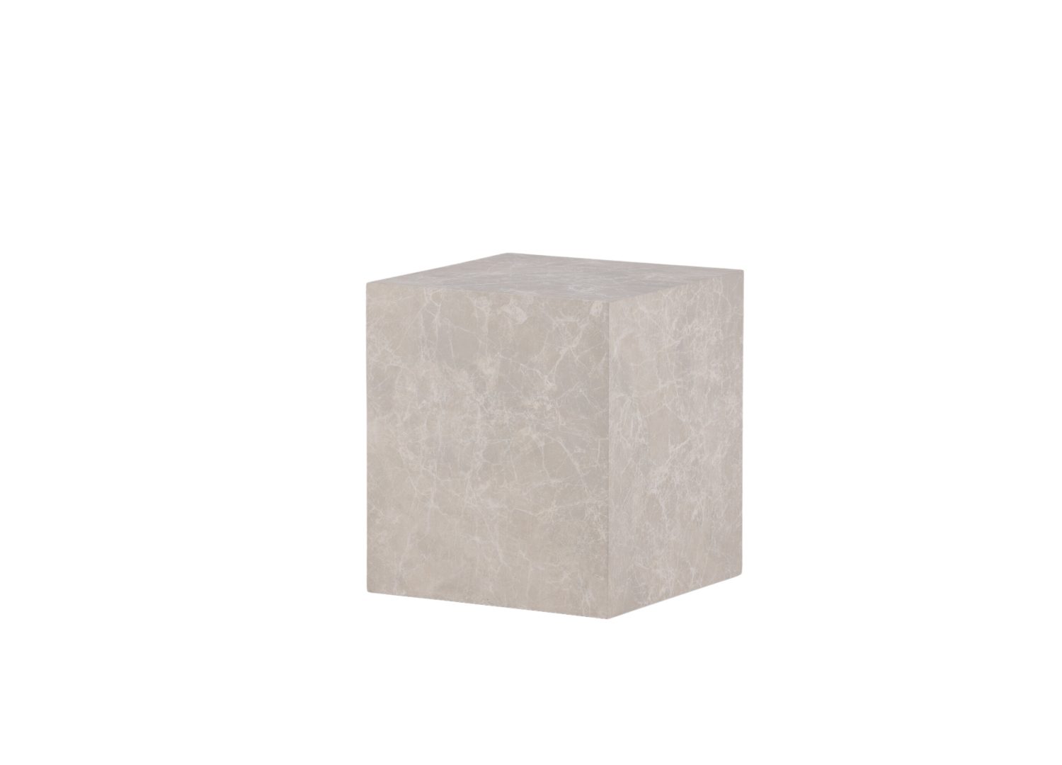 Vue produit de la table basse York beige en effet marbre