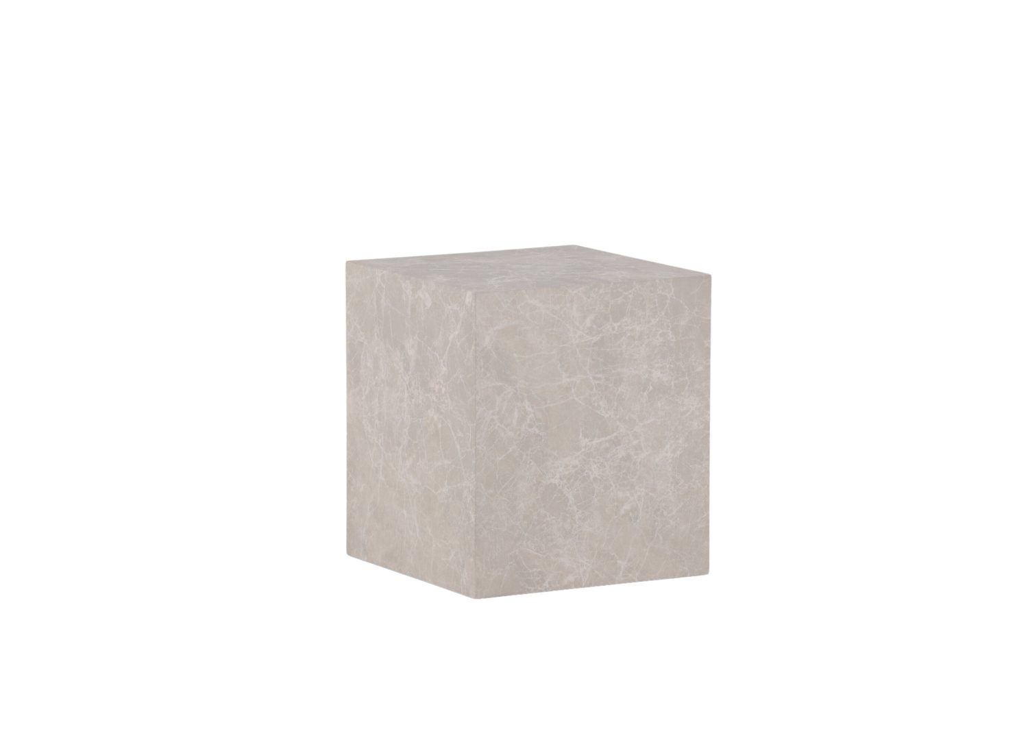 Vue produit de la table basse York beige en effet marbre
