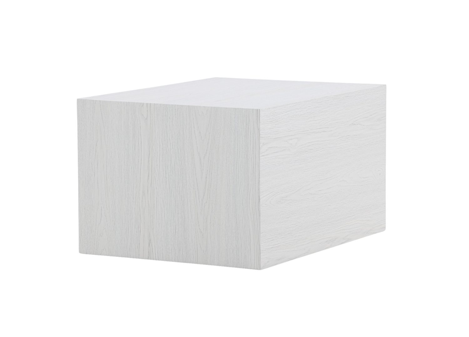 Vue produit de la table basse York blanchi en MDF