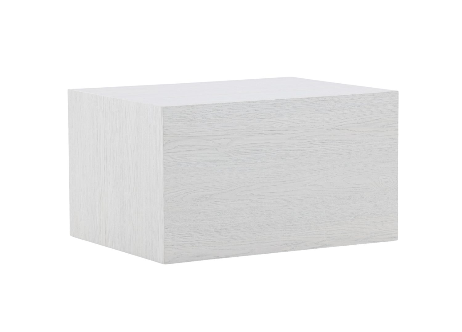 Vue produit de la table basse York blanchi en MDF