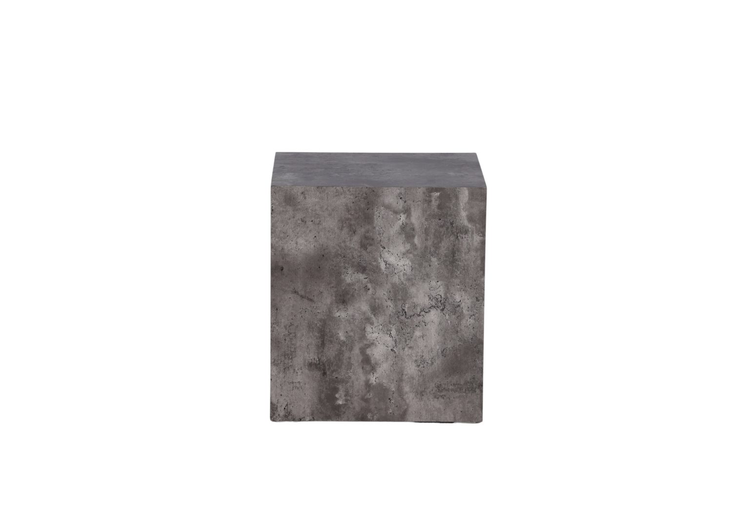 Table basse carrée York effet marbre gris foncé 40 cm sur fond blanc