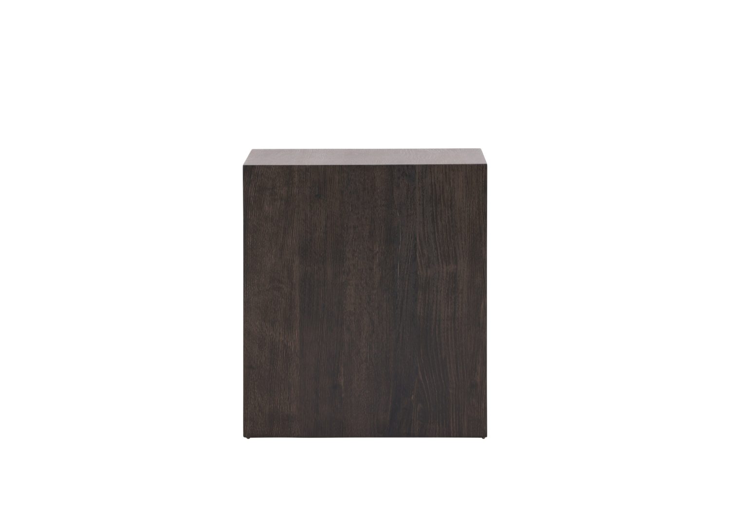 Table basse carrée York MDF moka 40 cm sur fond blanc