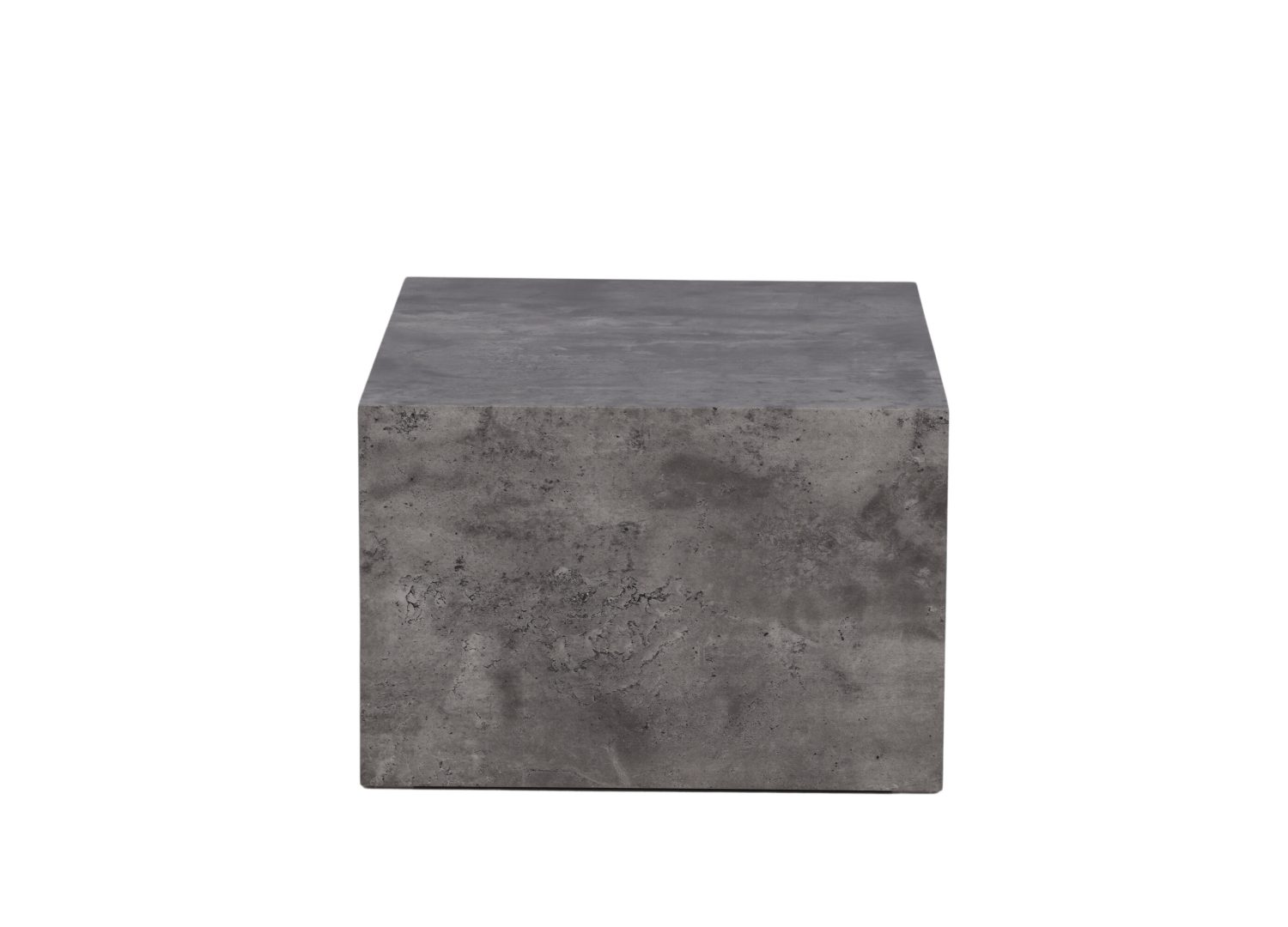 Table basse York effet marbre gris foncé 80 cm sur fond blanc