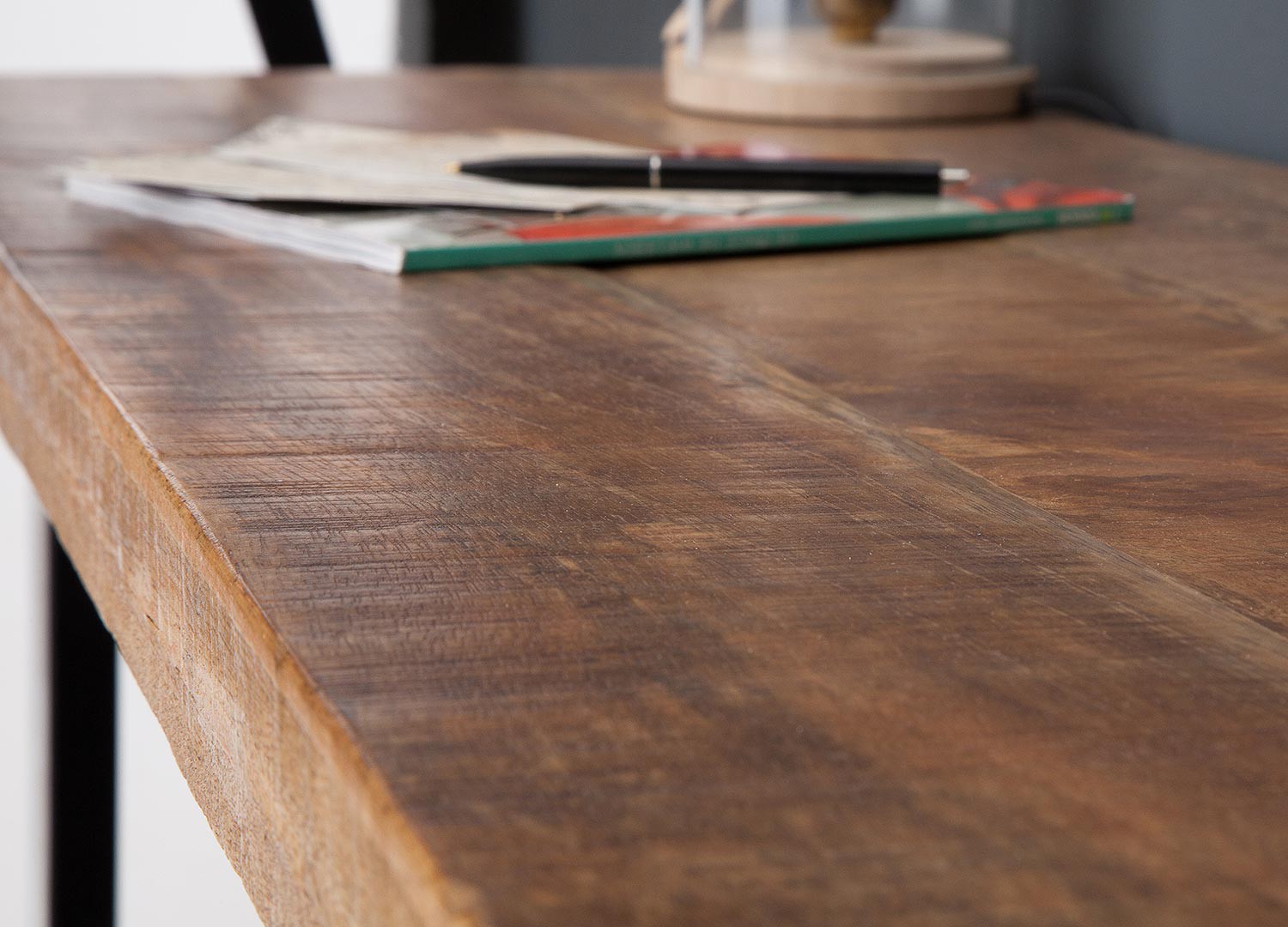 Table console design bois massif 115 cm