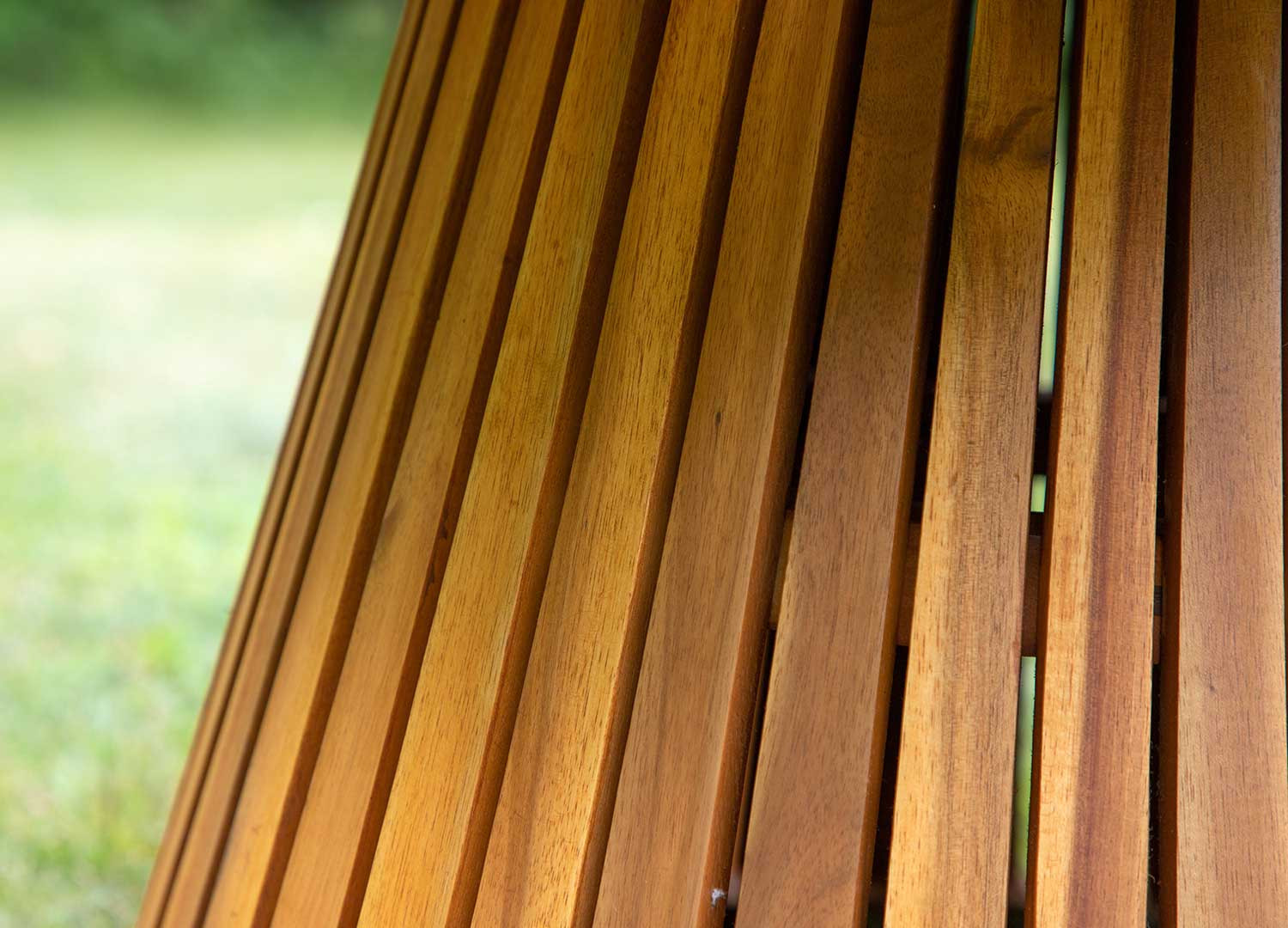 Table d'appoint de jardin ronde en acacia