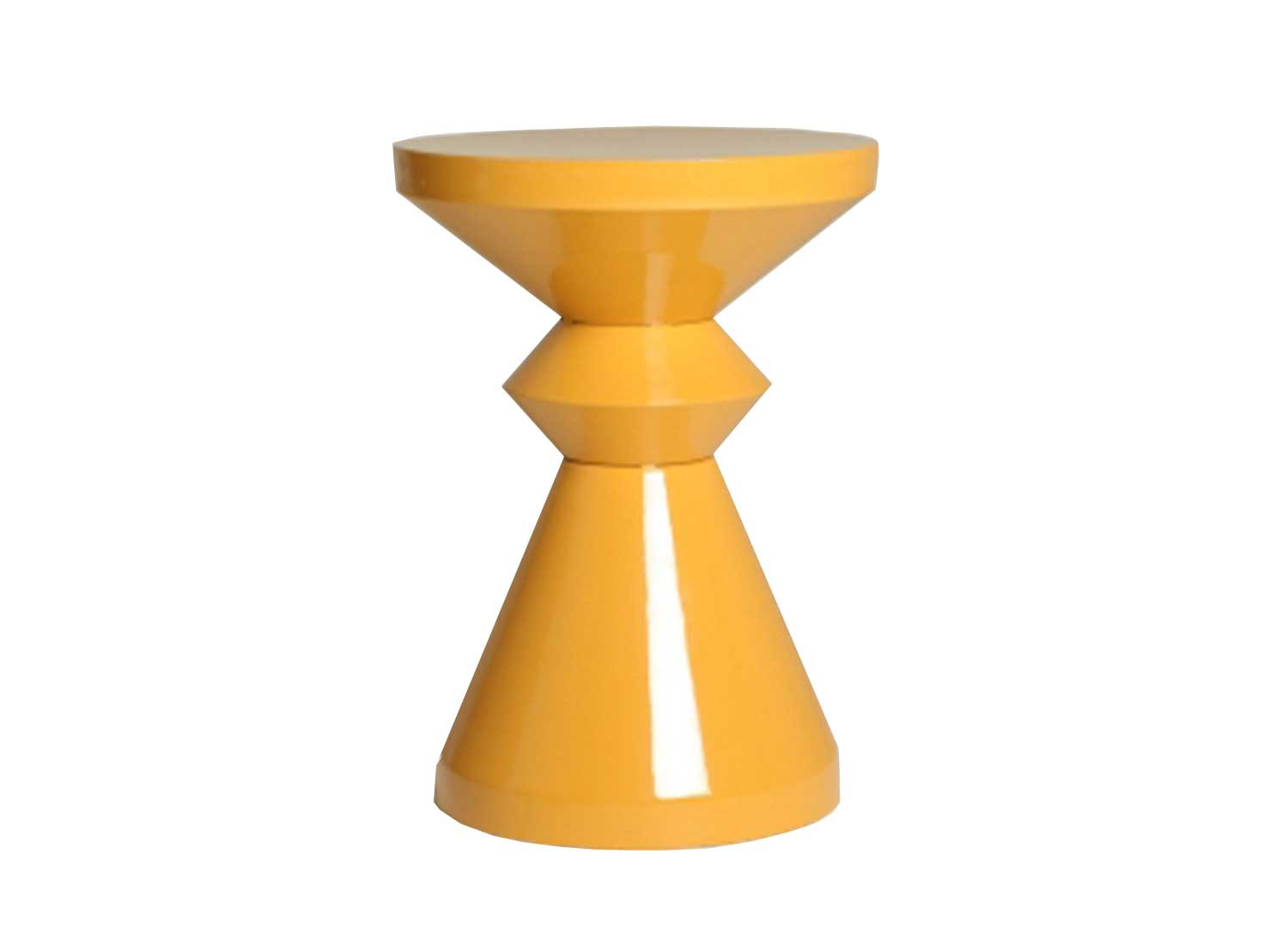 Table d'appoint en métal jaune orangé Freja