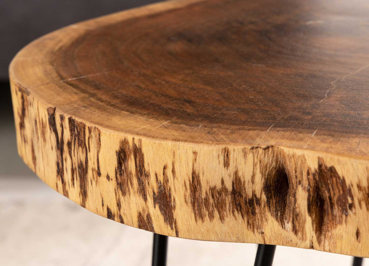 Table d'appoint ronde bois d'acacia 40 cm