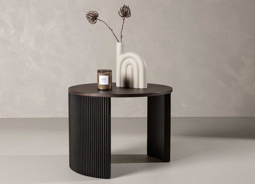 Table d'appoint ronde moka 60 cm