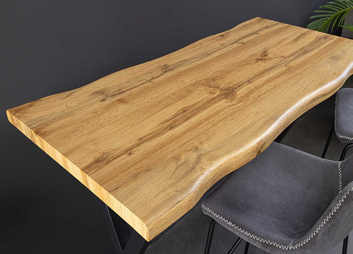 Table de bar 120 cm aspect chêne sauvage Joka