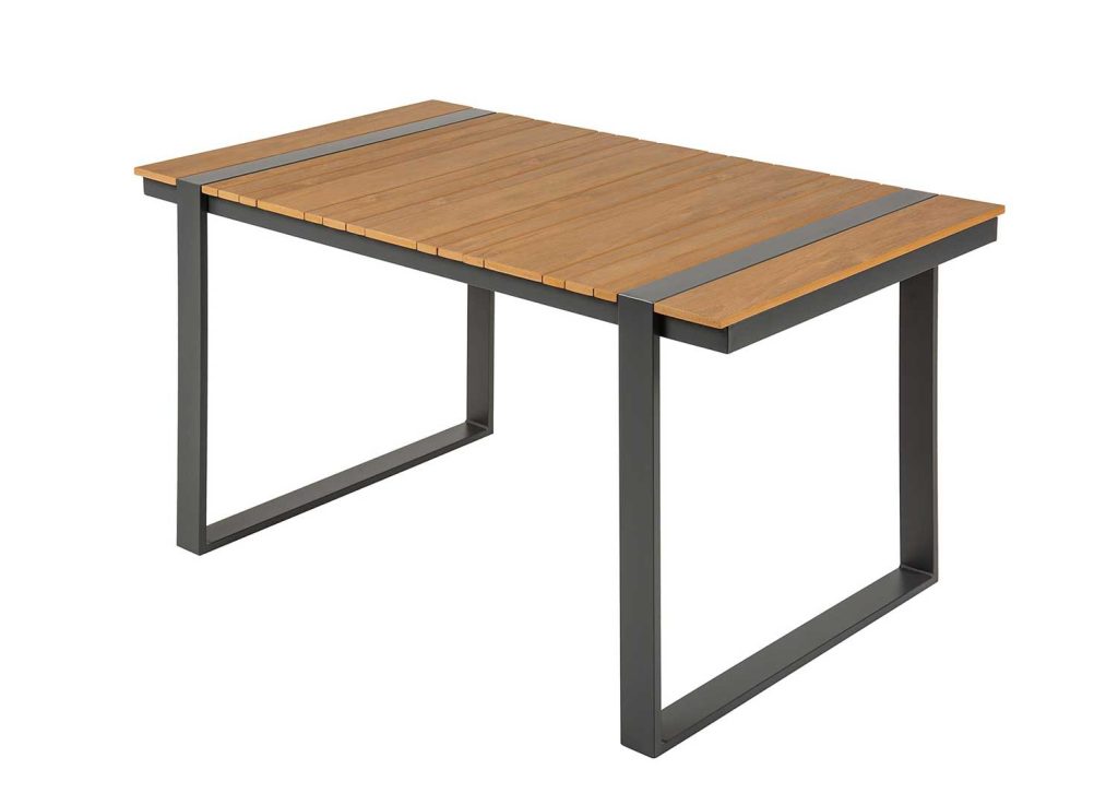Table de jardin en aluminium et composite 123 cm