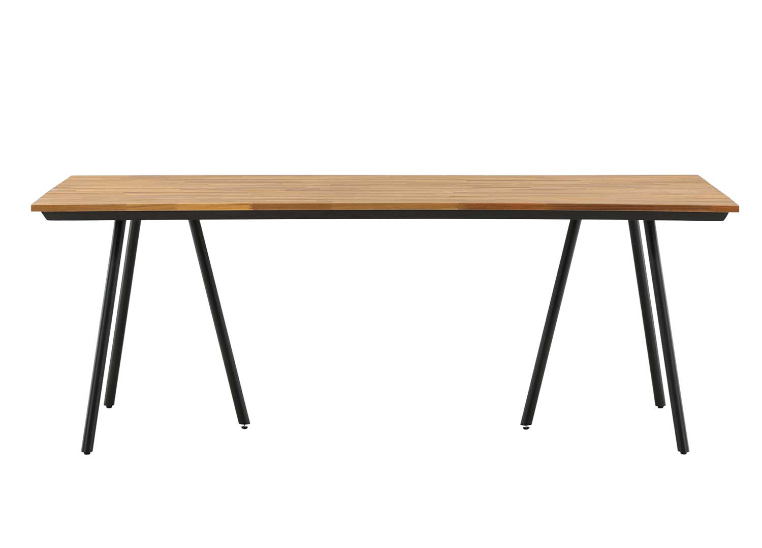 Table de jardin rectangulaire 2m bois et acier