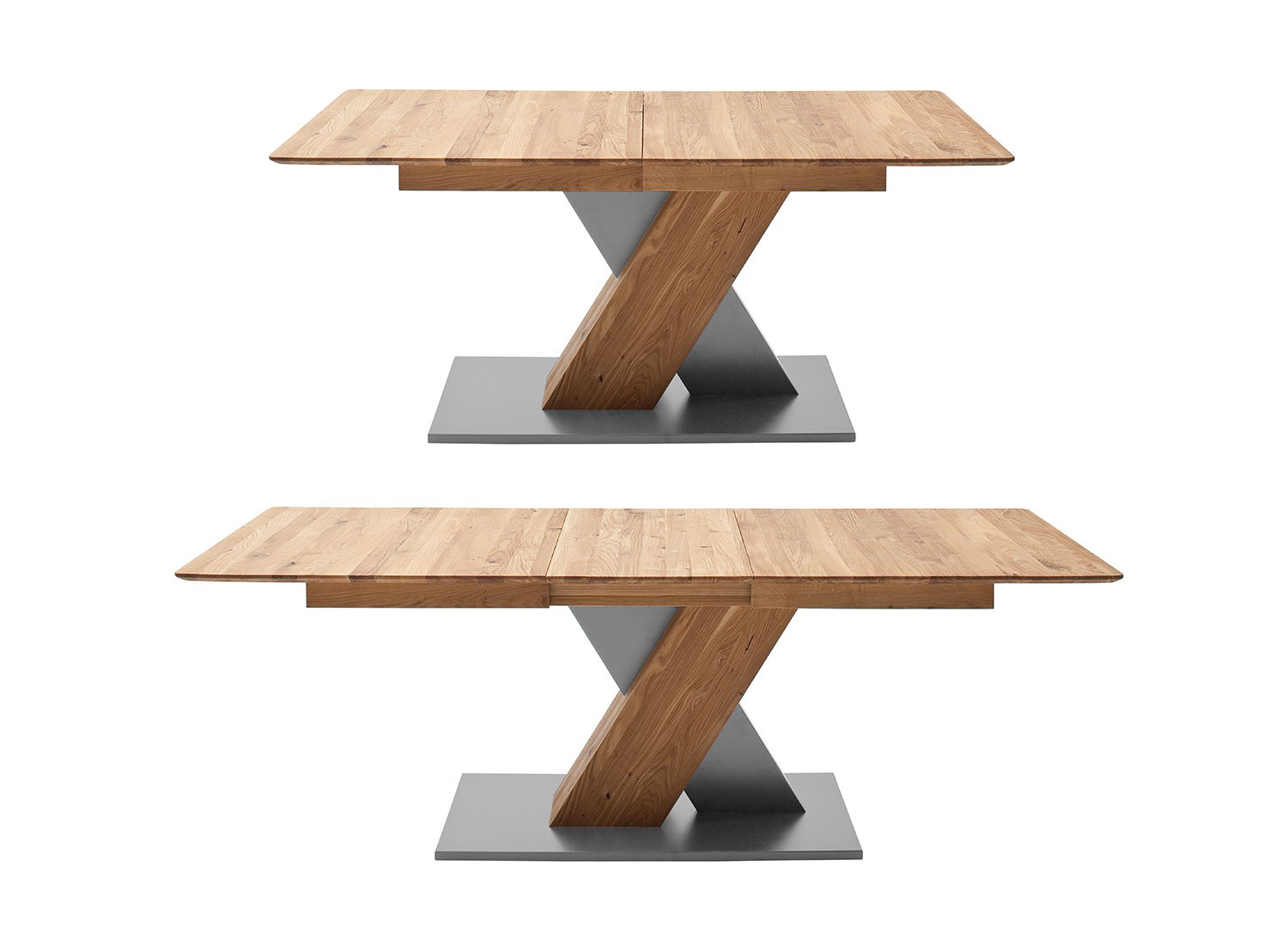 Table de repas 140 ou 180 cm extensible bois chêne sauvage