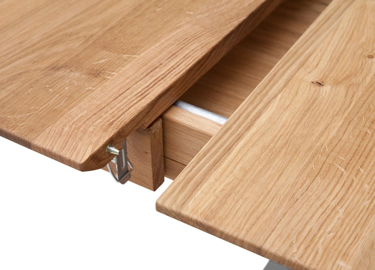 Table de repas 140 ou 180 cm extensible bois chêne sauvage