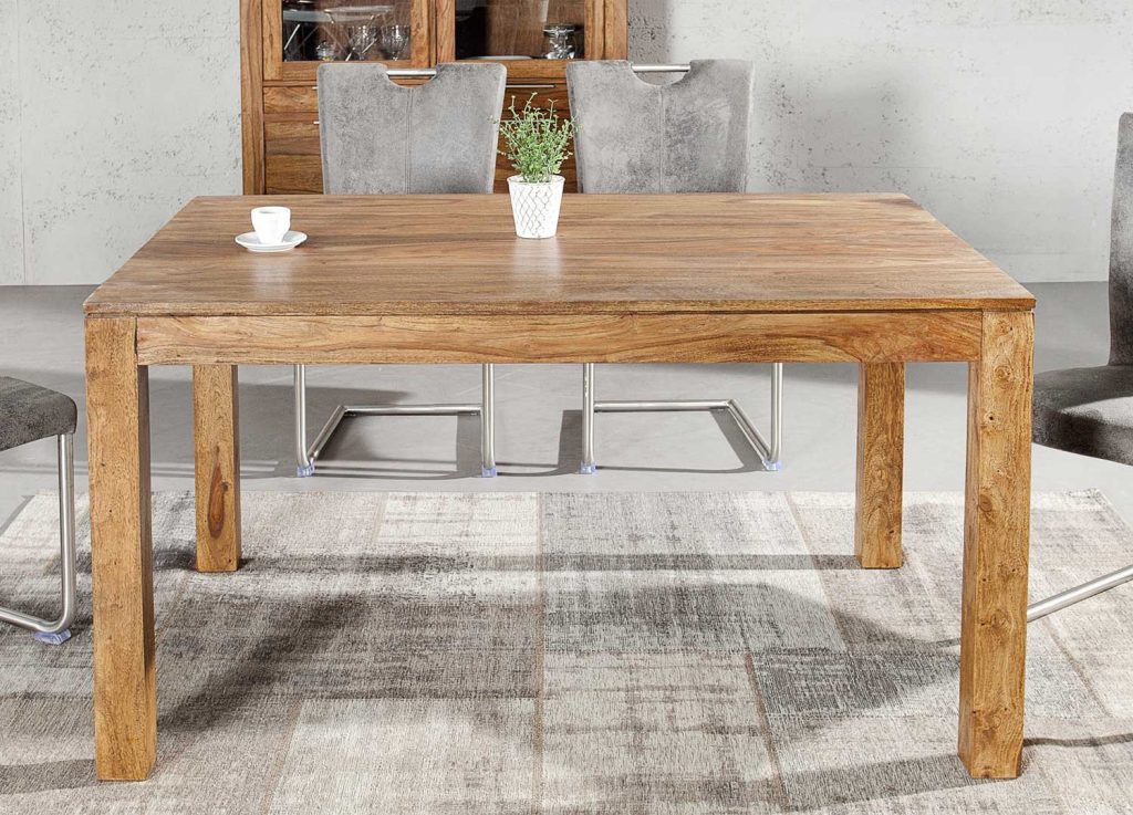 Table de repas bois massif de sesham 120 cm