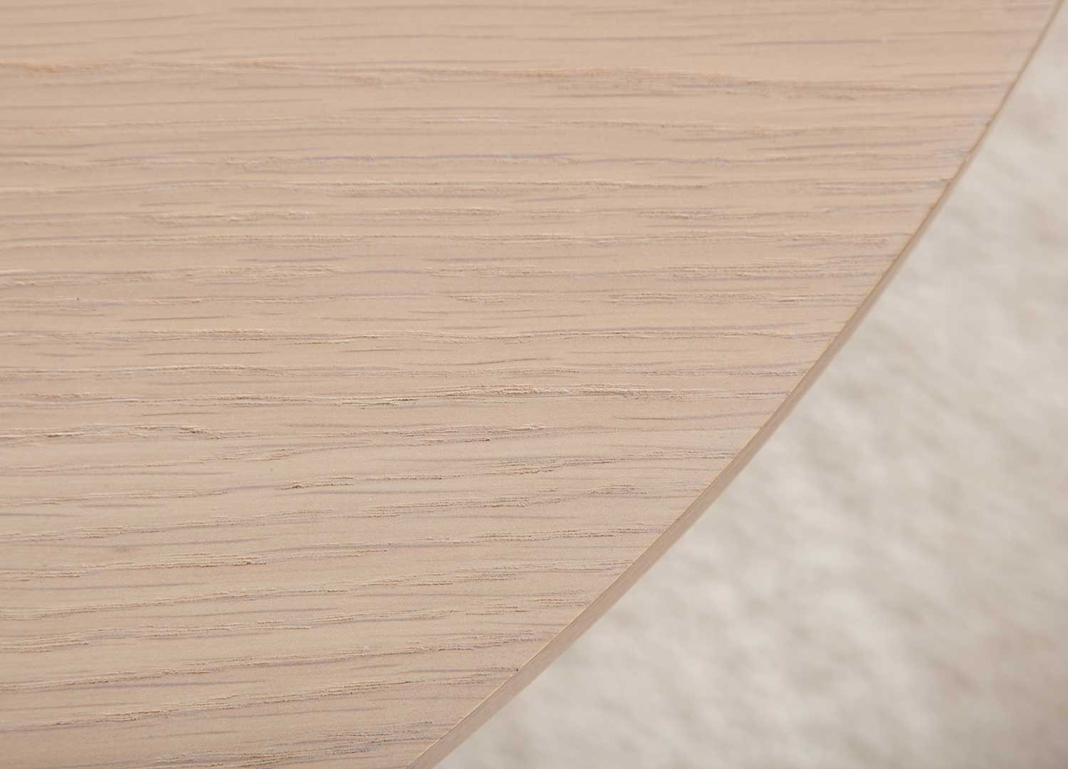 Table de repas ovale chêne blanchi et noir 2m