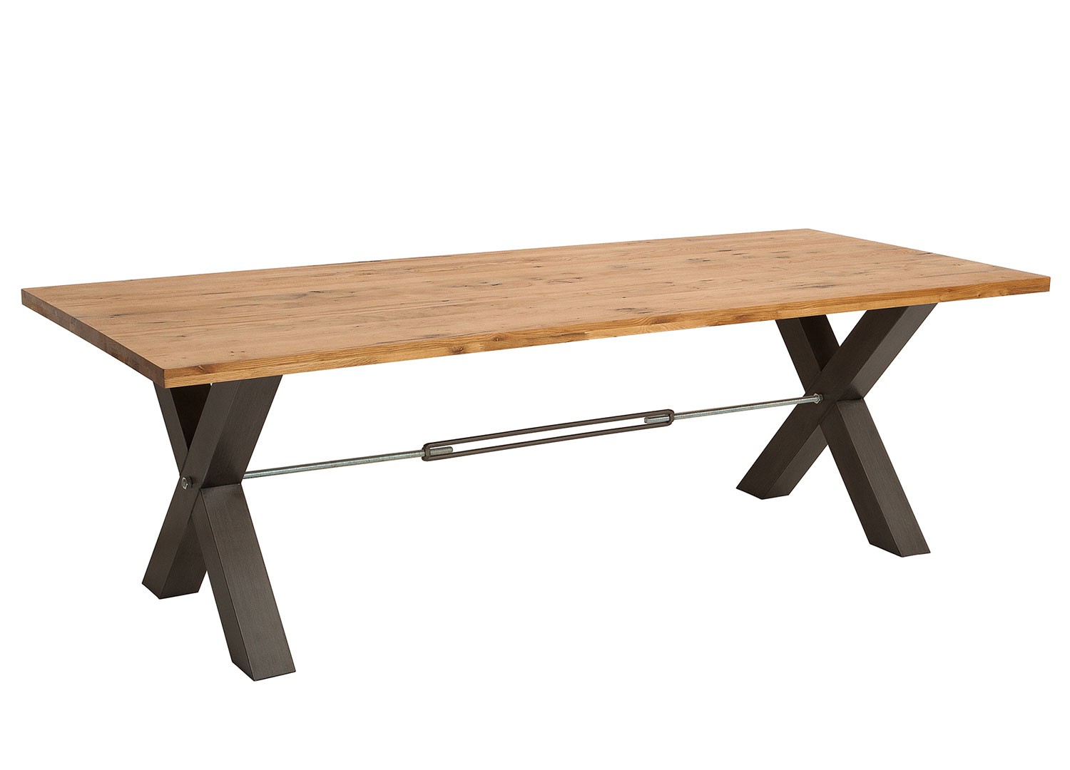 Table de salle à manger 2m bois massif et métal