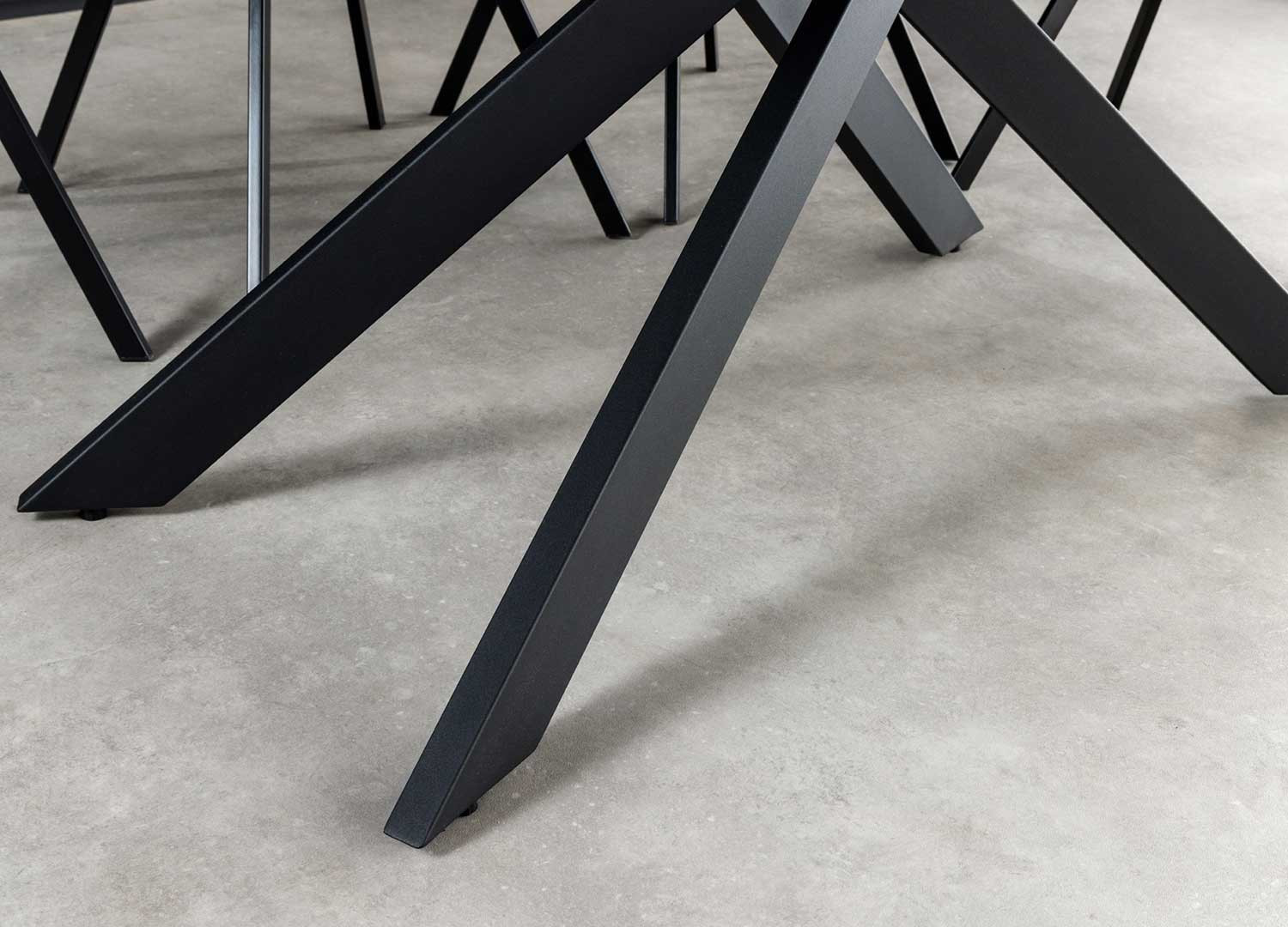 Table de salle à manger anthracite allonge centrale 160-200 cm