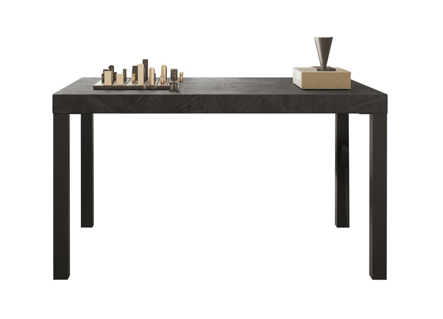 Table de salle à manger rectangulaire 140 cm gris graphite